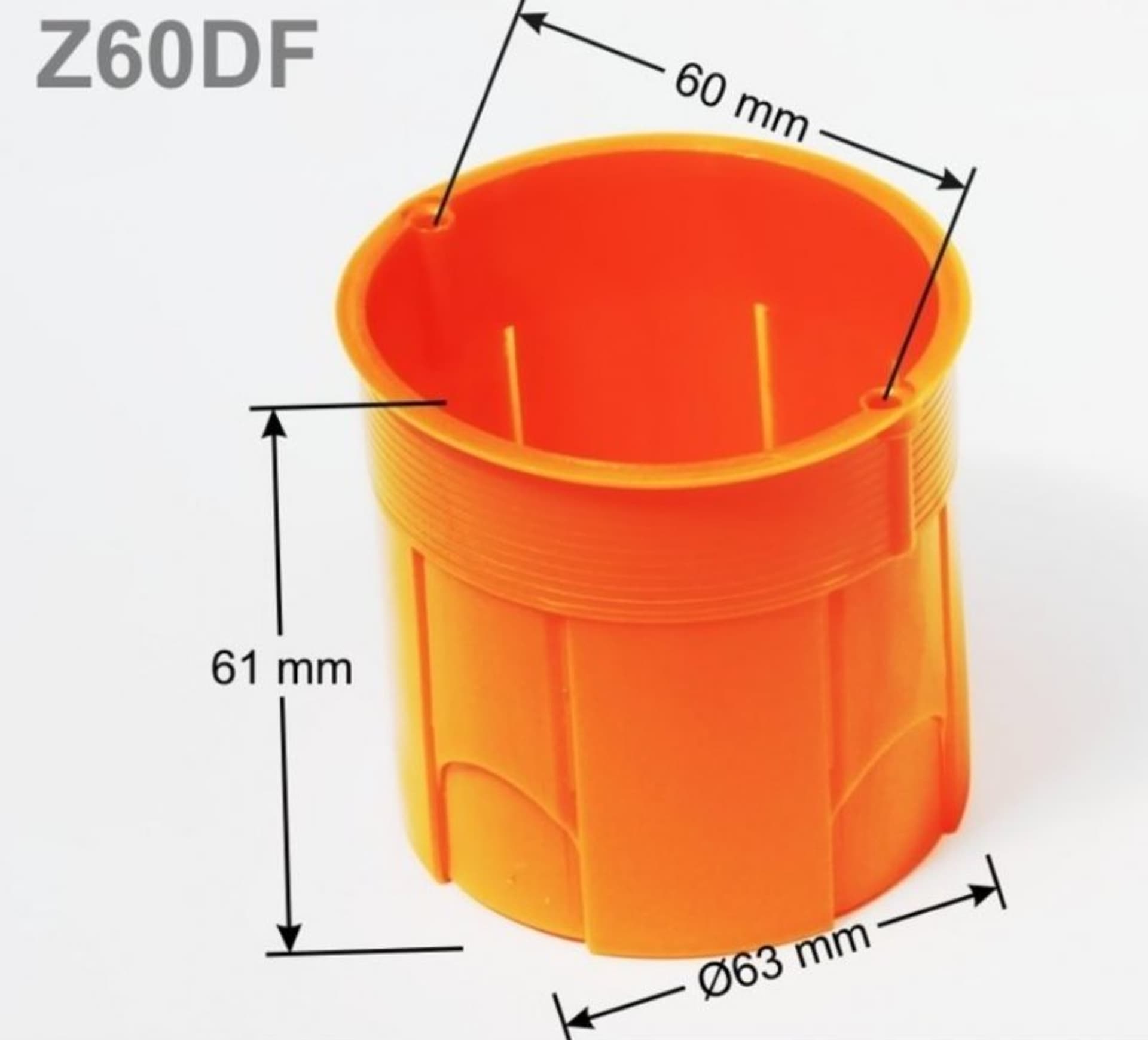 

Puszka podtynkowa 60mm głęboka pomarańczowa Z60DF 33033008 /50szt./
