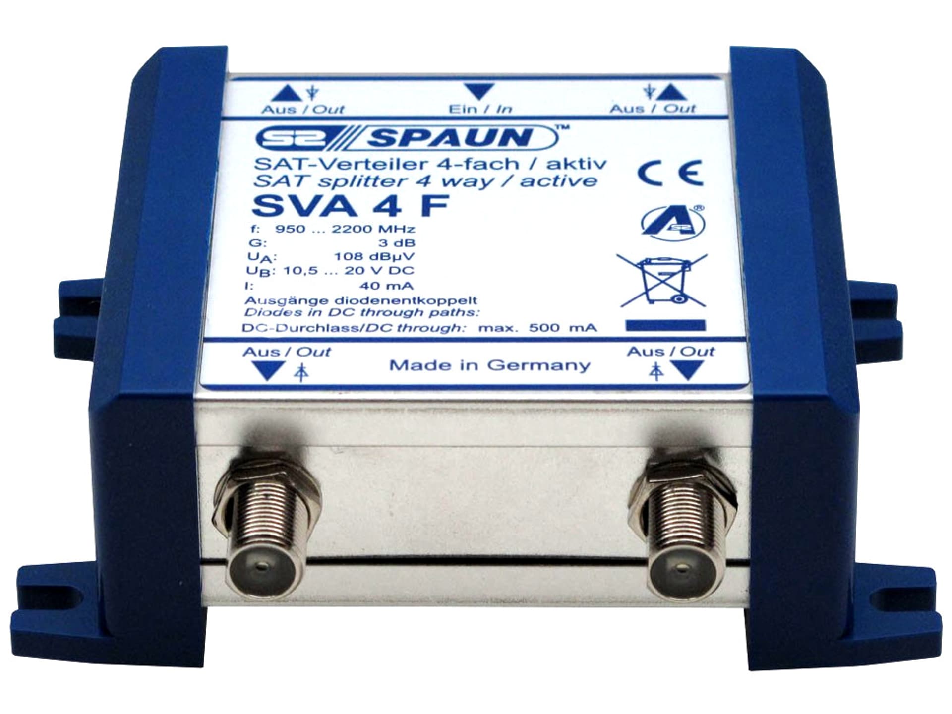 

Rozgałeźnik SAT quattro/wideband Spaun SVA 4F