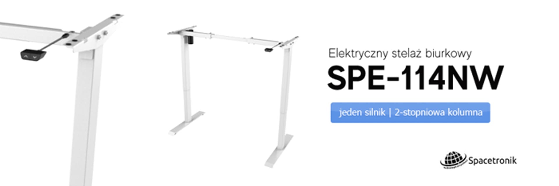 

Elektryczny stelaż biurkowy Spacetronik SPE-114NW