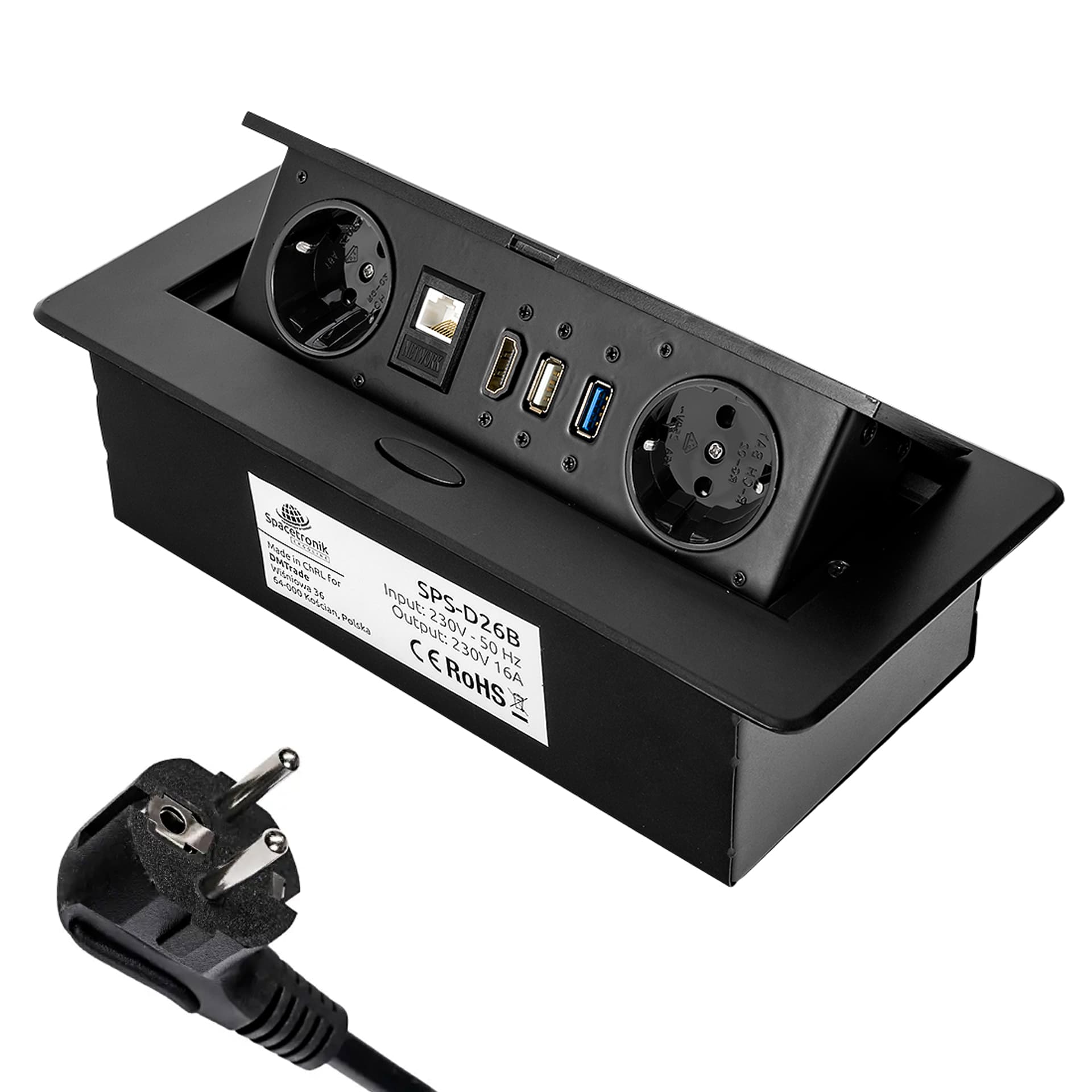 

Gniazdo blatowe otwierane Spacetronik SPS-D33B V2