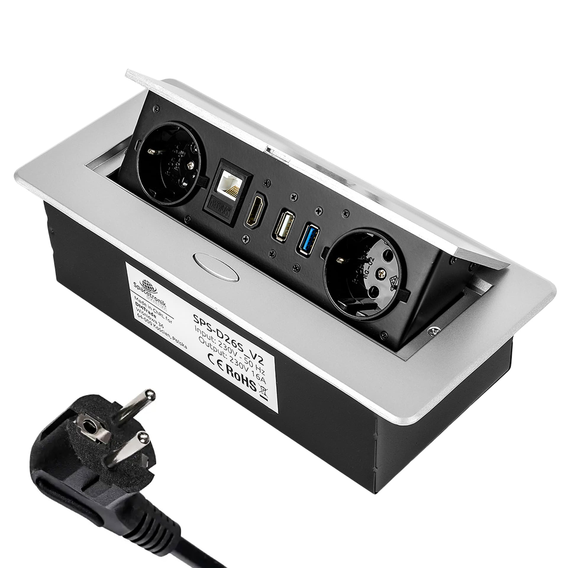

Gniazdo blatowe otwierane Spacetronik SPS-D33S V2