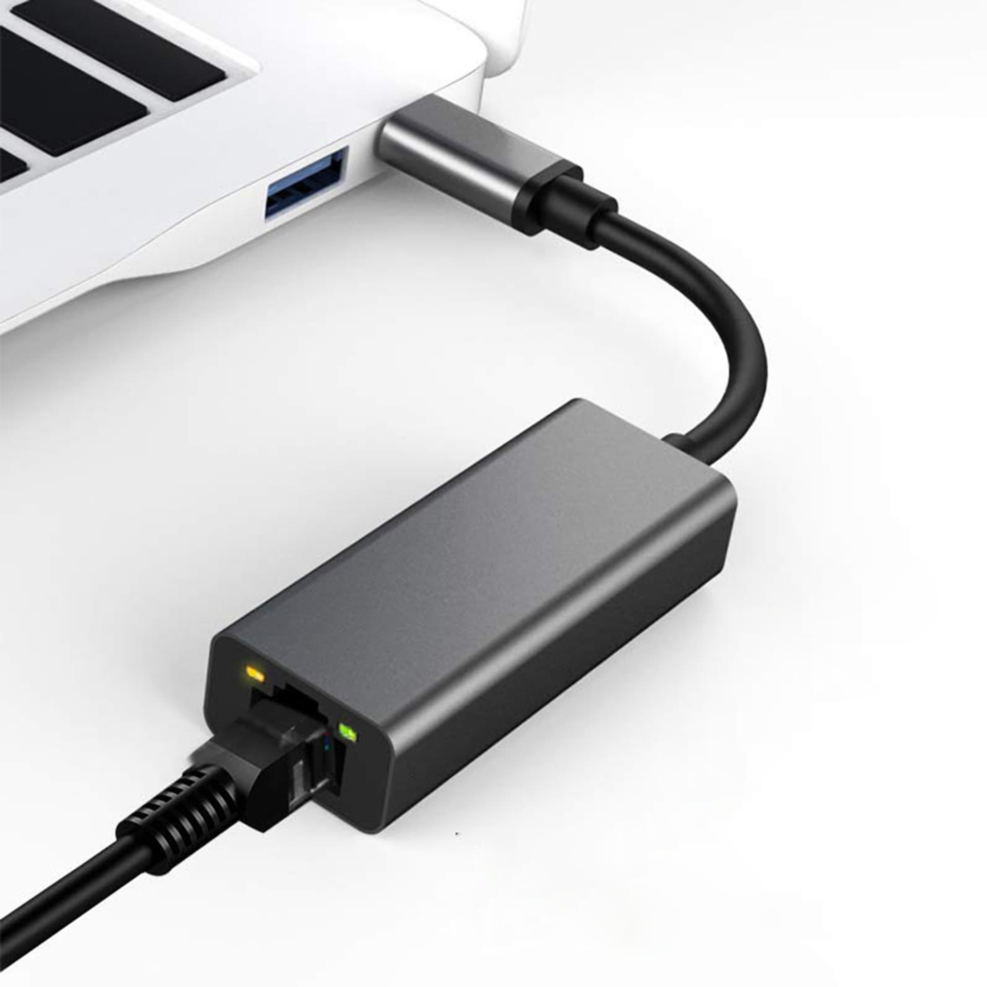 

Adapter USB-C na gniazdo RJ45 SPU-A04 czarny