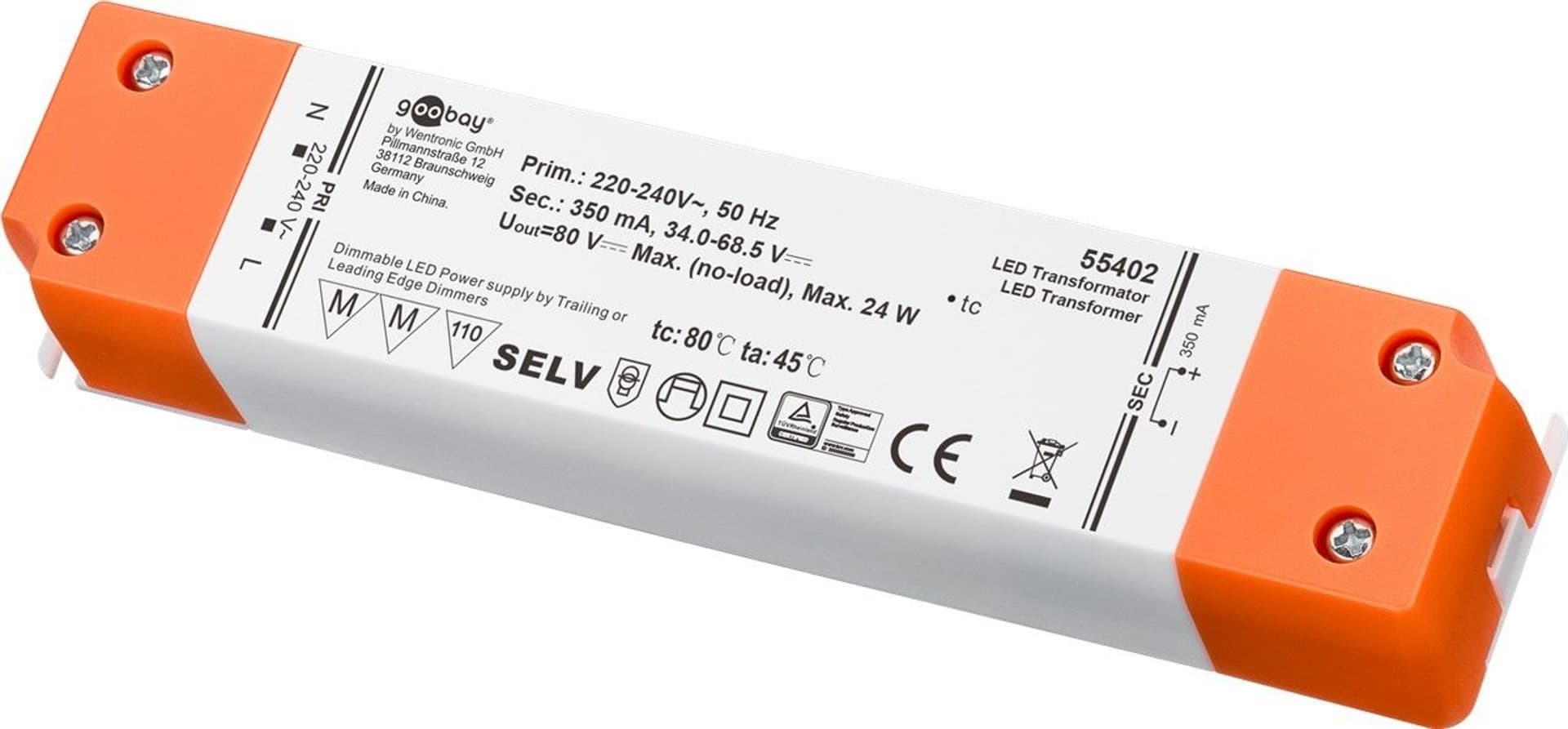 

Zasilacz modułowy STAŁY do LED Goobay 34.0-68.5V