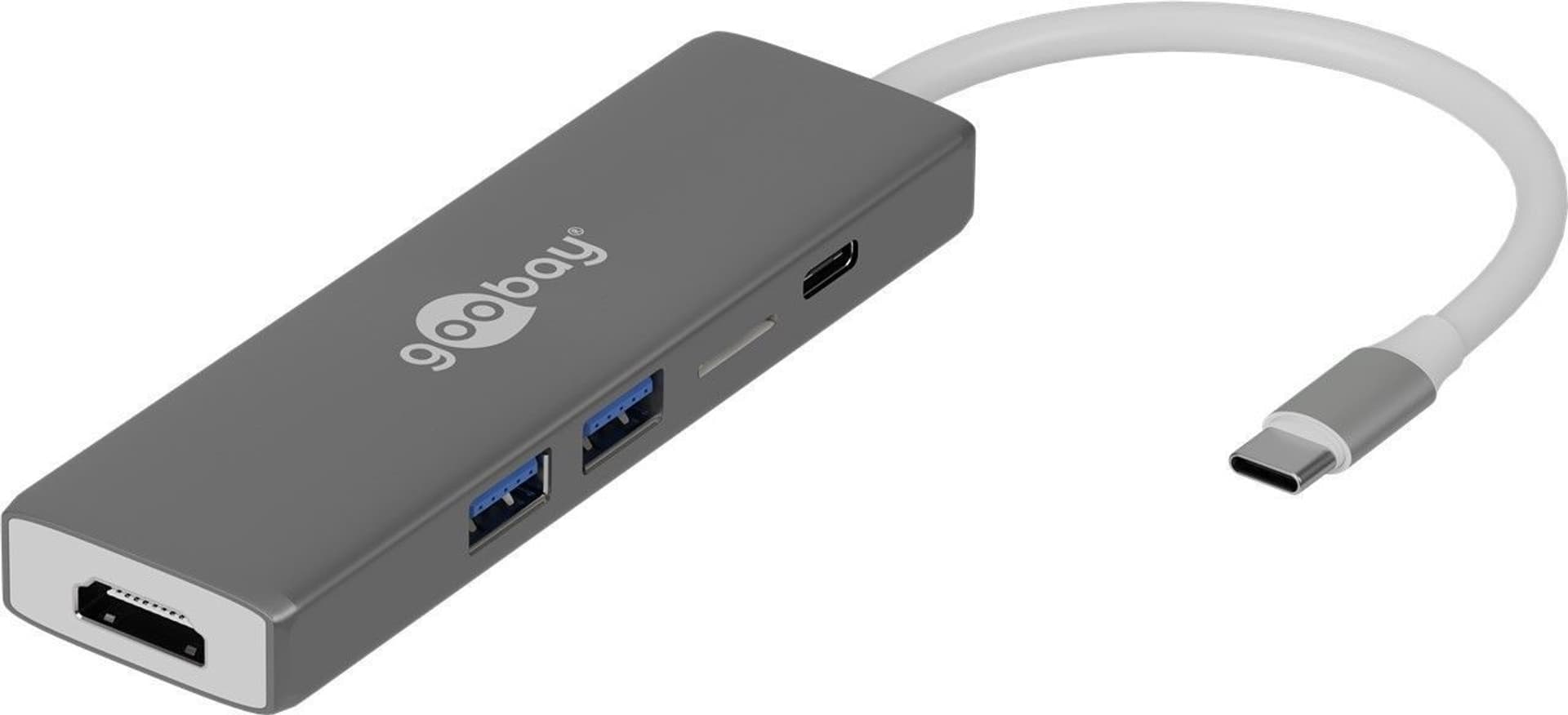 

Adapter USB-C na HDMI USB-C PD 2xUSB3.0 SD Goobay