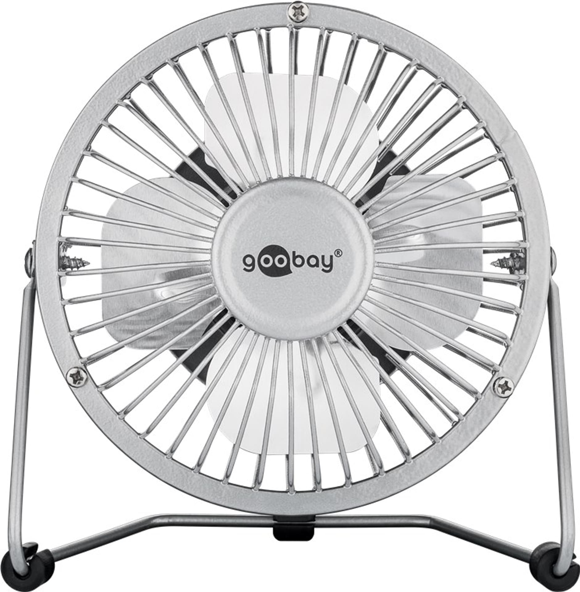 

Goobay 77503 4 Inch Desktop USB fan, silver, 1.2m