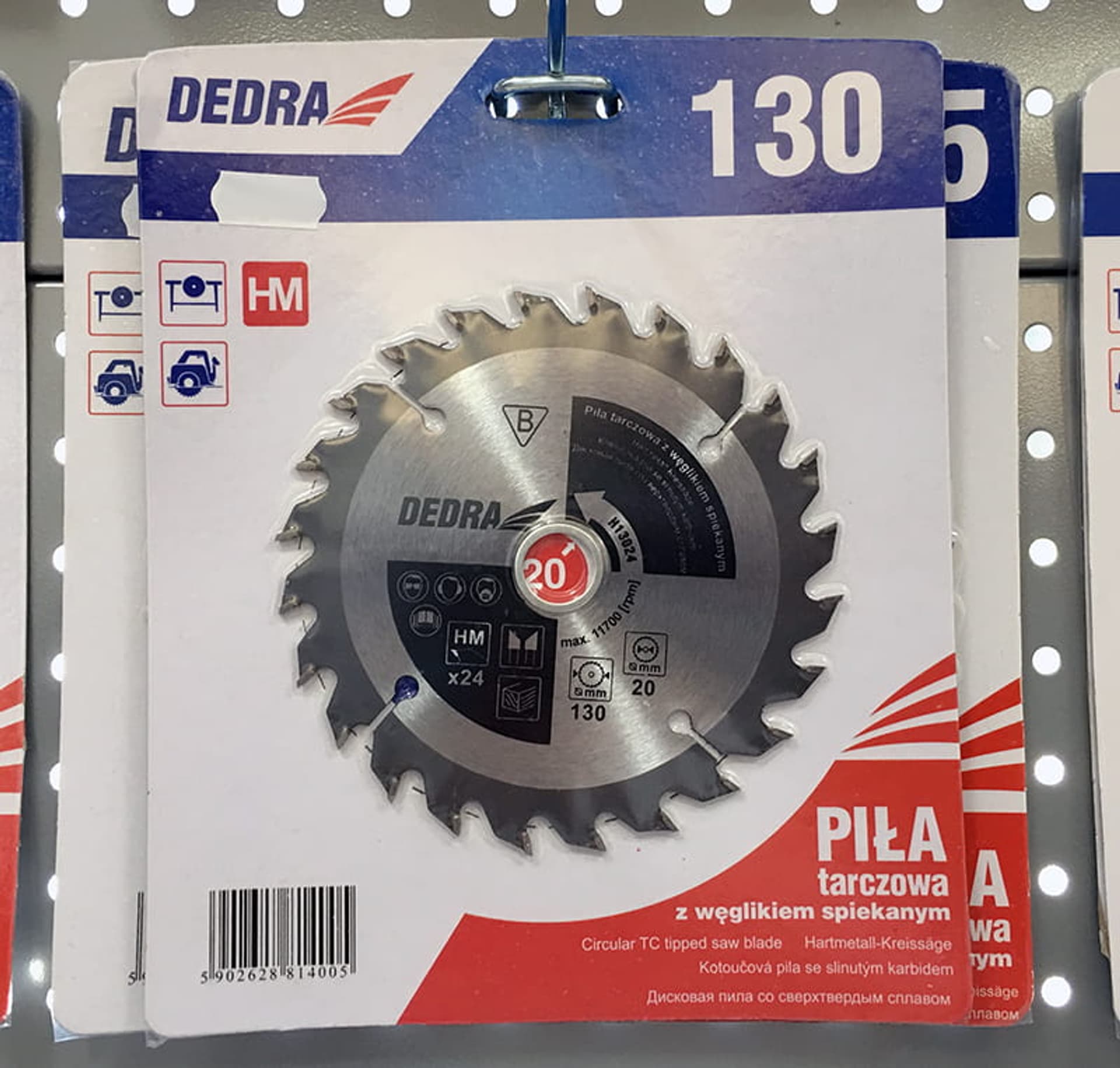 

Piła tarczowa do drewna Dedra węglik (130 mm, 20 mm, 24 zęby)