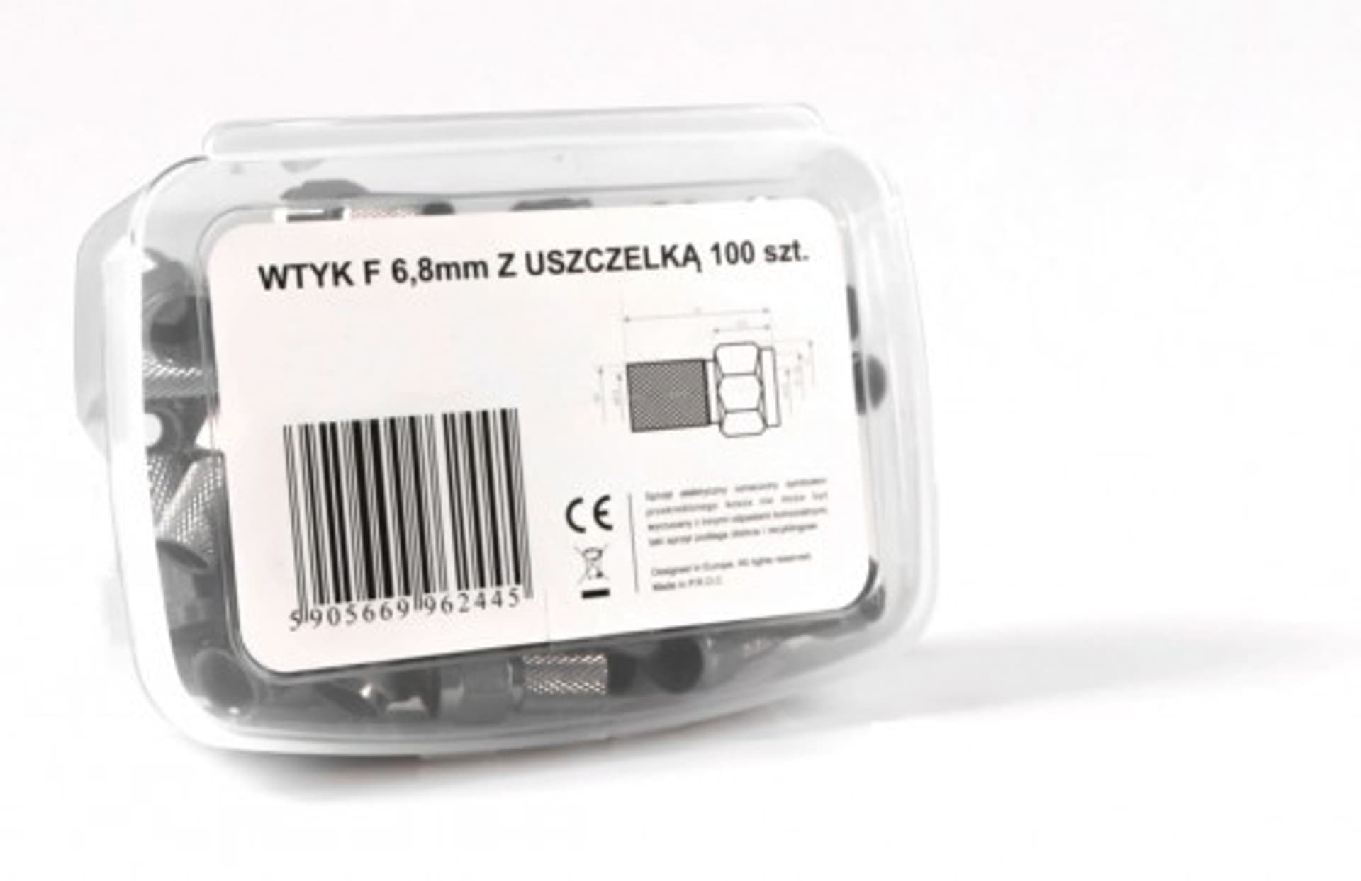

Wtyk F nakręcany z uszczelką 6,8 SP-F068U2 100szt