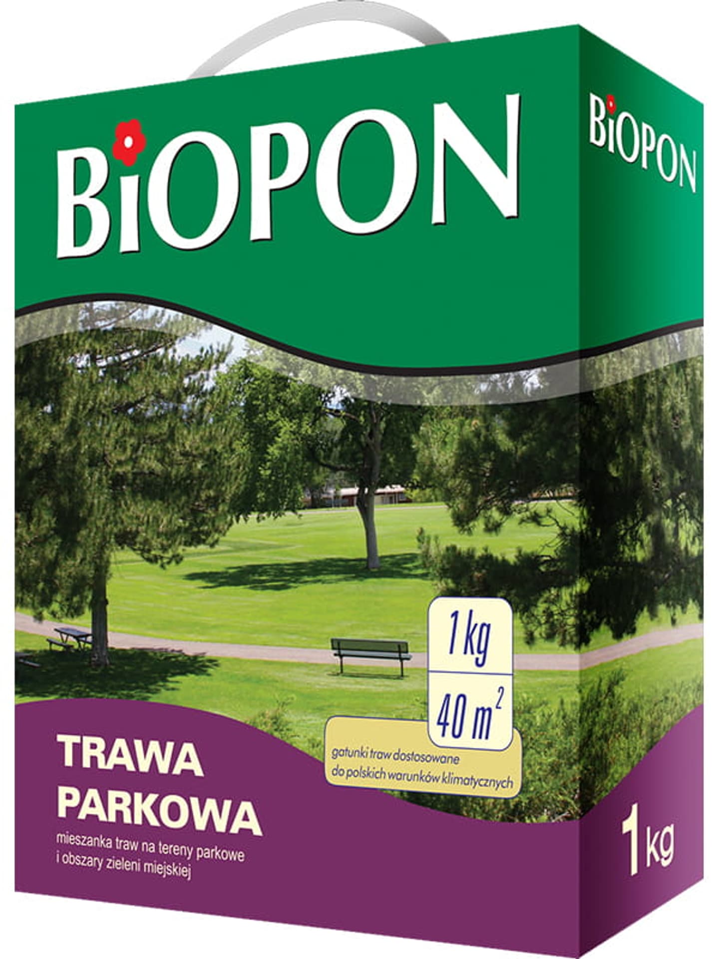 

Trawa parkowa nasiona Biopon 1kg 40m2 Trawa parkowa 1kg