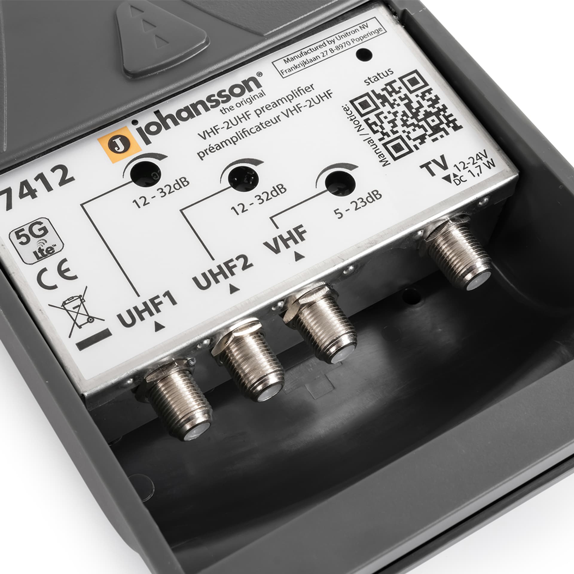 

Zwrotnica masztowa Johansson 7412 LTE 2xUHF+VHF