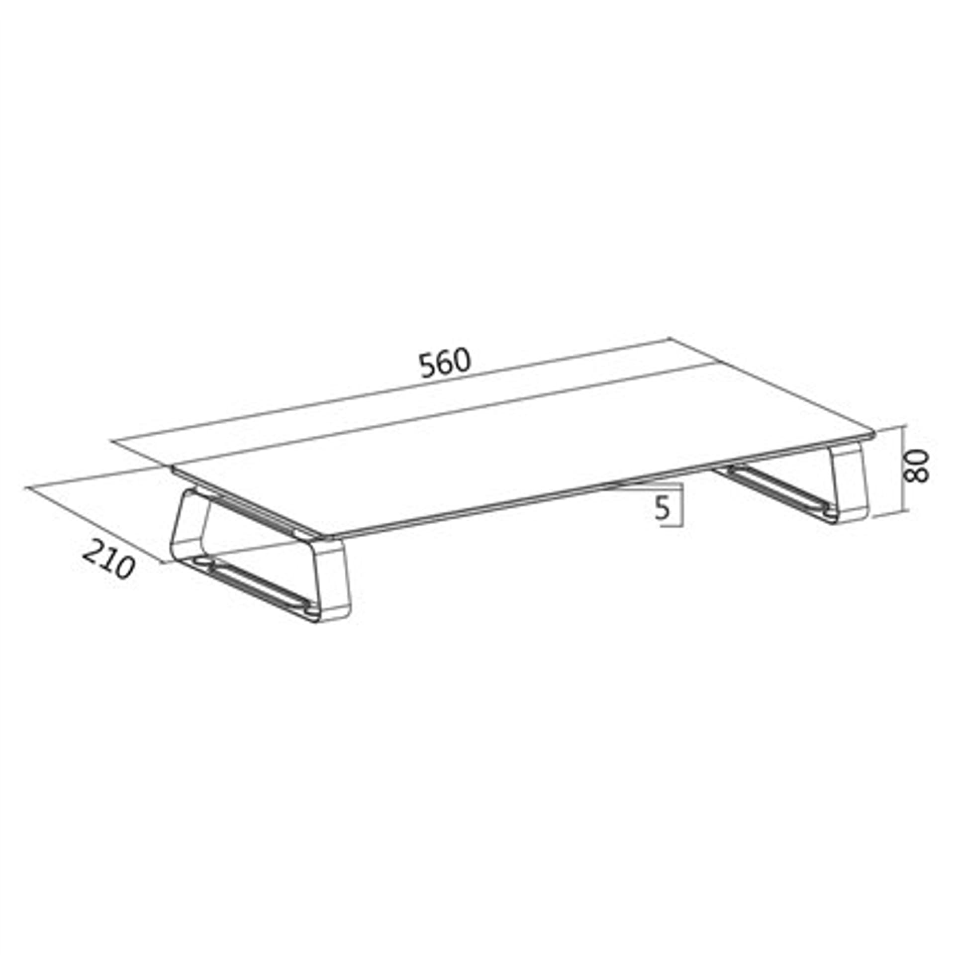 

Logilink BP0027 Tabletop monitor riser, glass