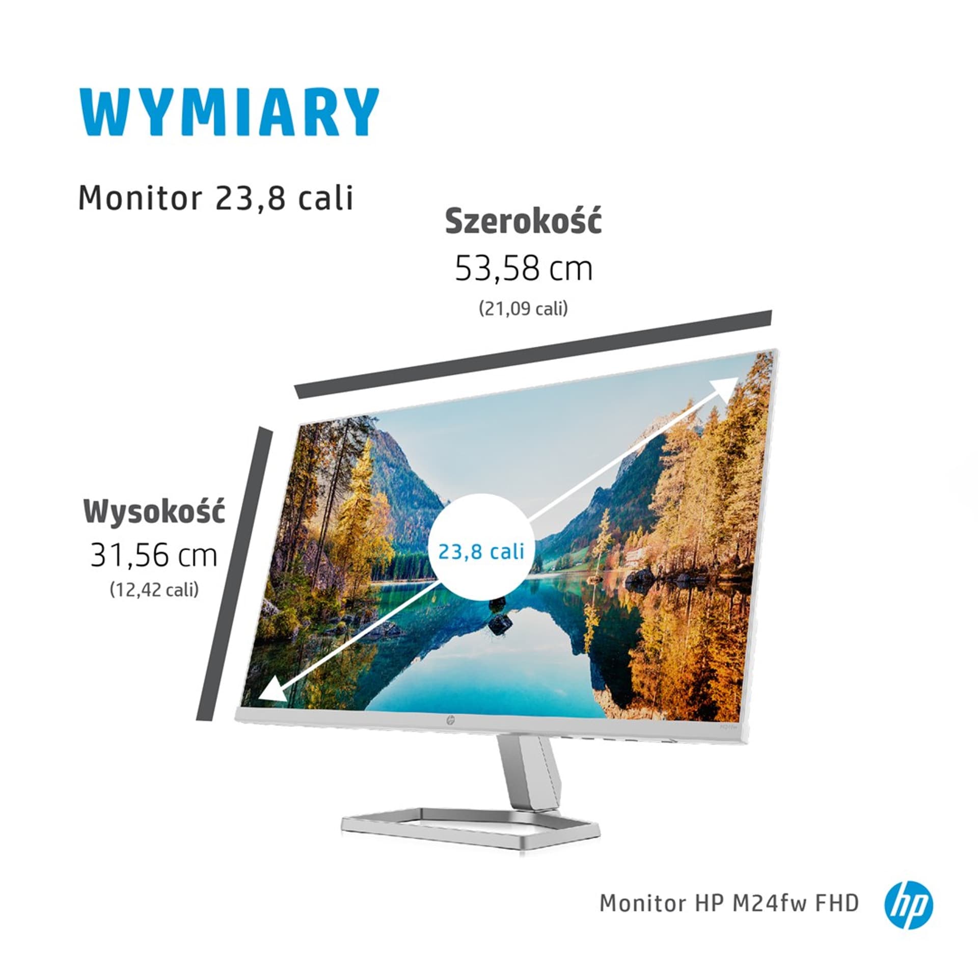 

MONITOR HP LED, IPS 23,8" M24fw (2D9K1E9)