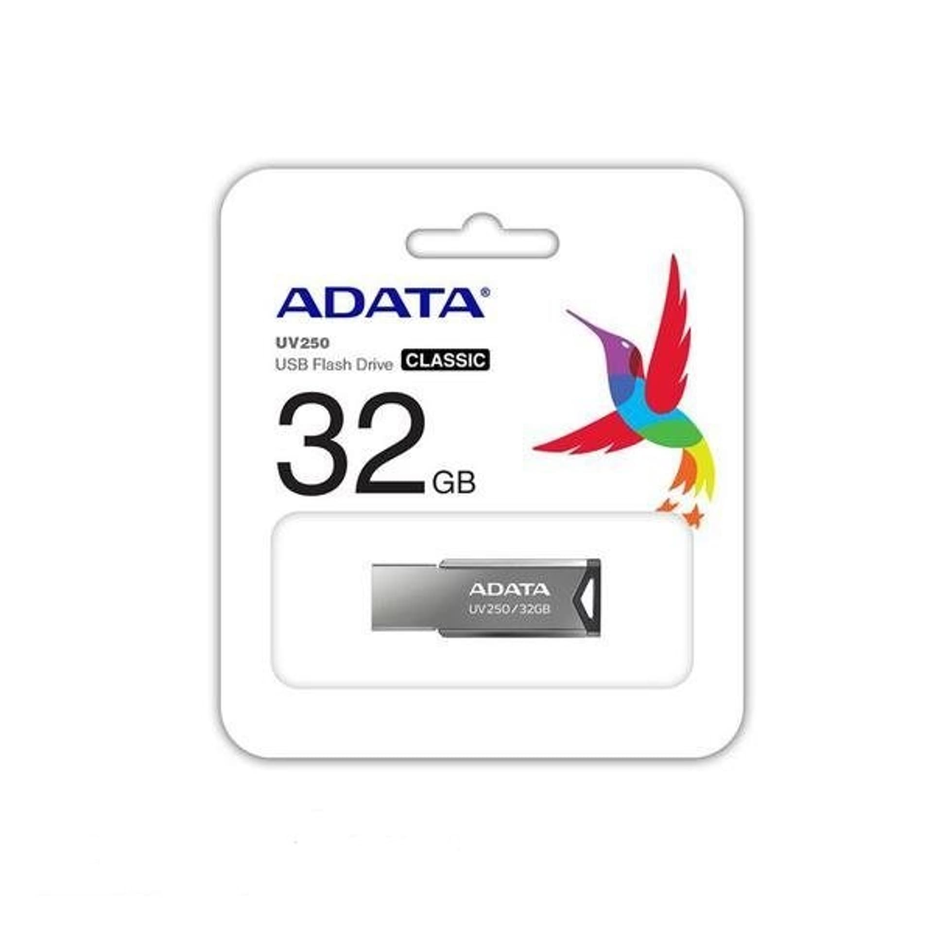 

Pendrive ADATA UV250 AUV250-32G-RBK (32GB; USB 2.0; kolor srebrny)