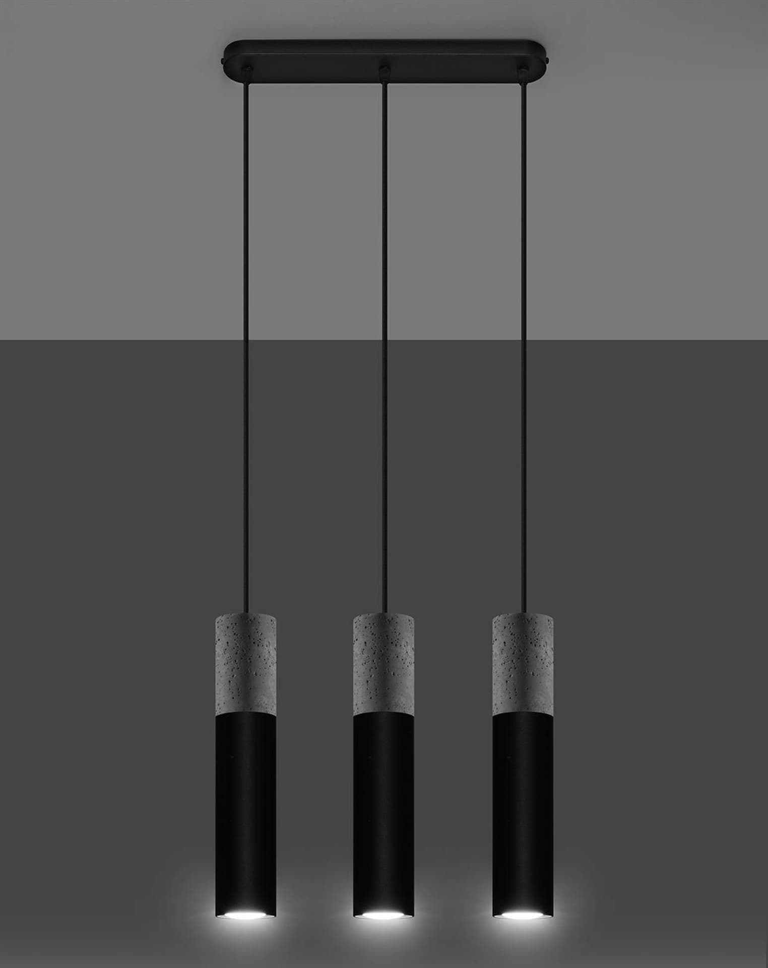 

Lampa wisząca BORGIO 3L czarny