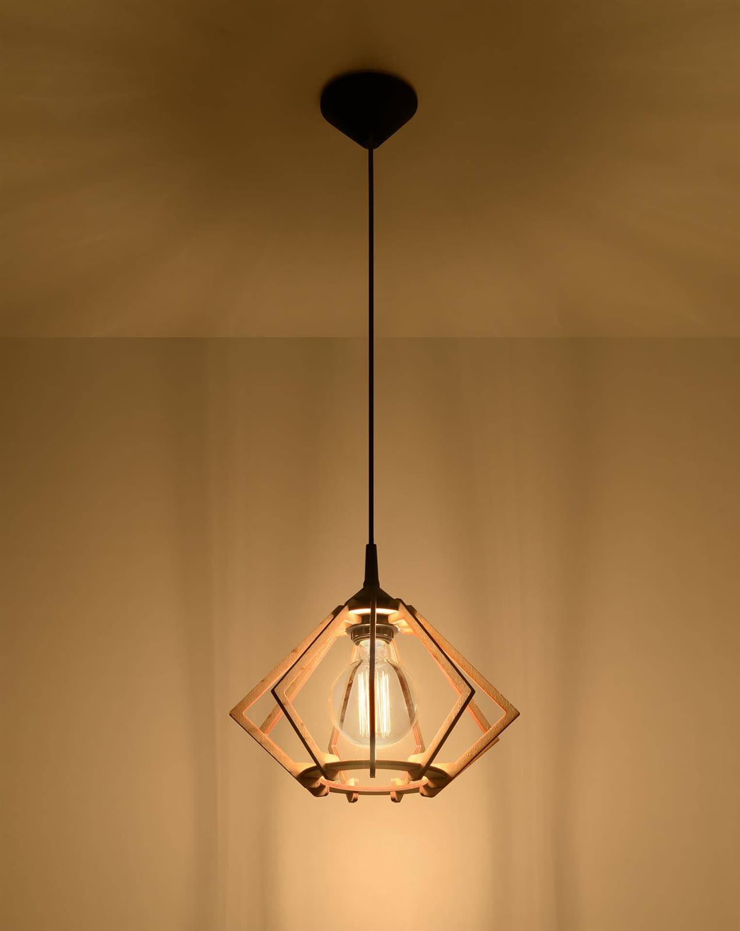 

Lampa wisząca POMPELMO naturalne drewno