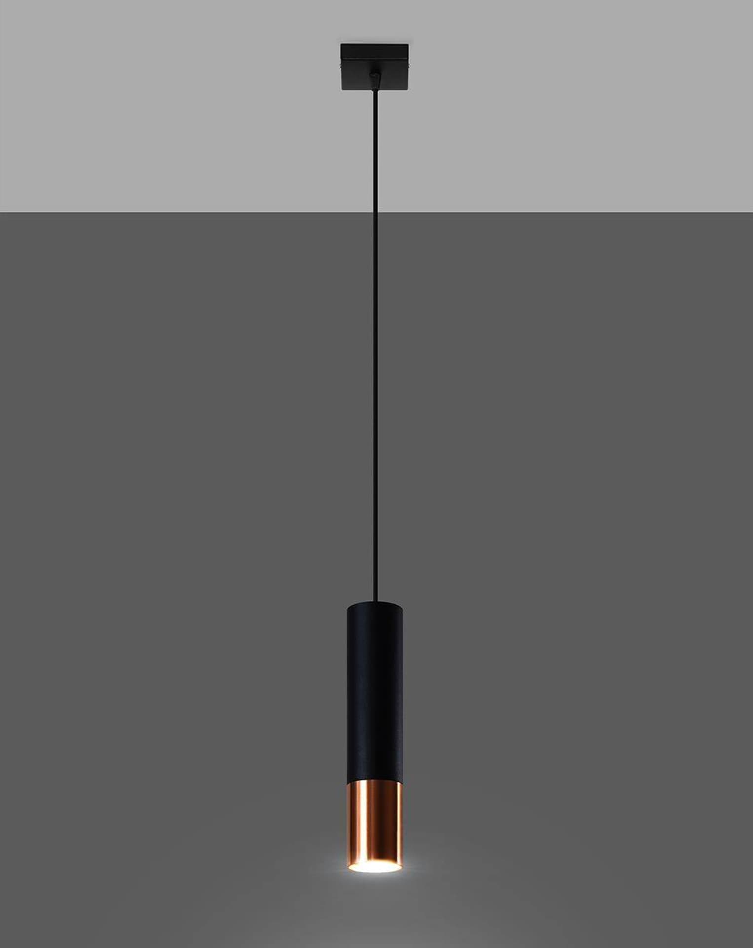 

Lampa wisząca LOOPEZ 1 czarny/miedź