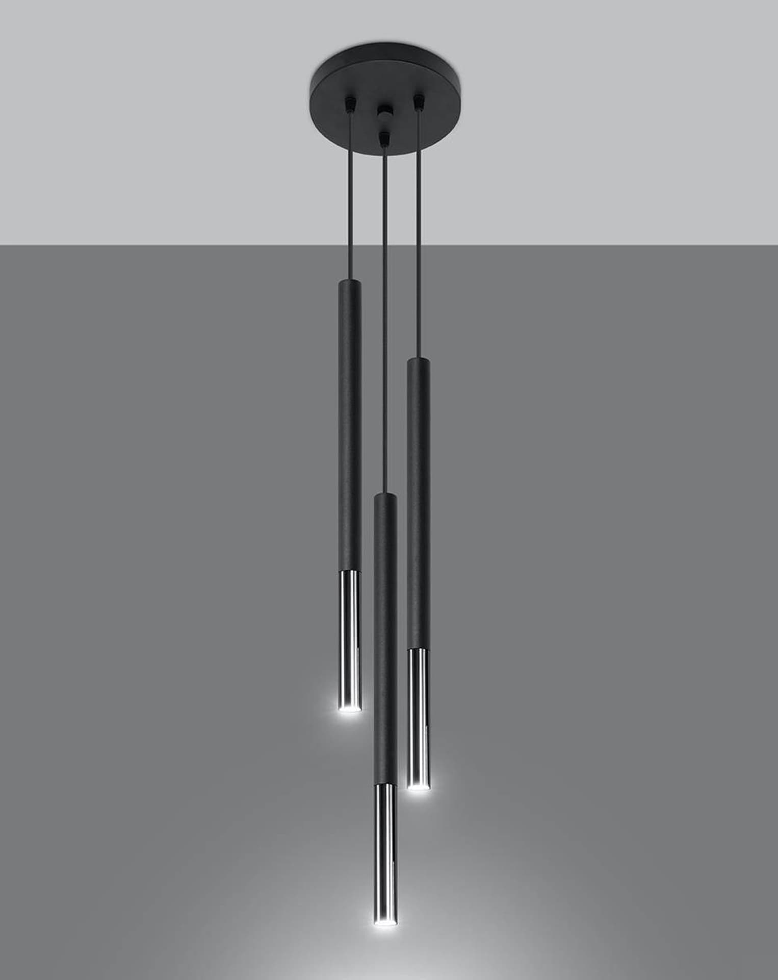 

Lampa wisząca MOZAICA 3P czarny/chrom
