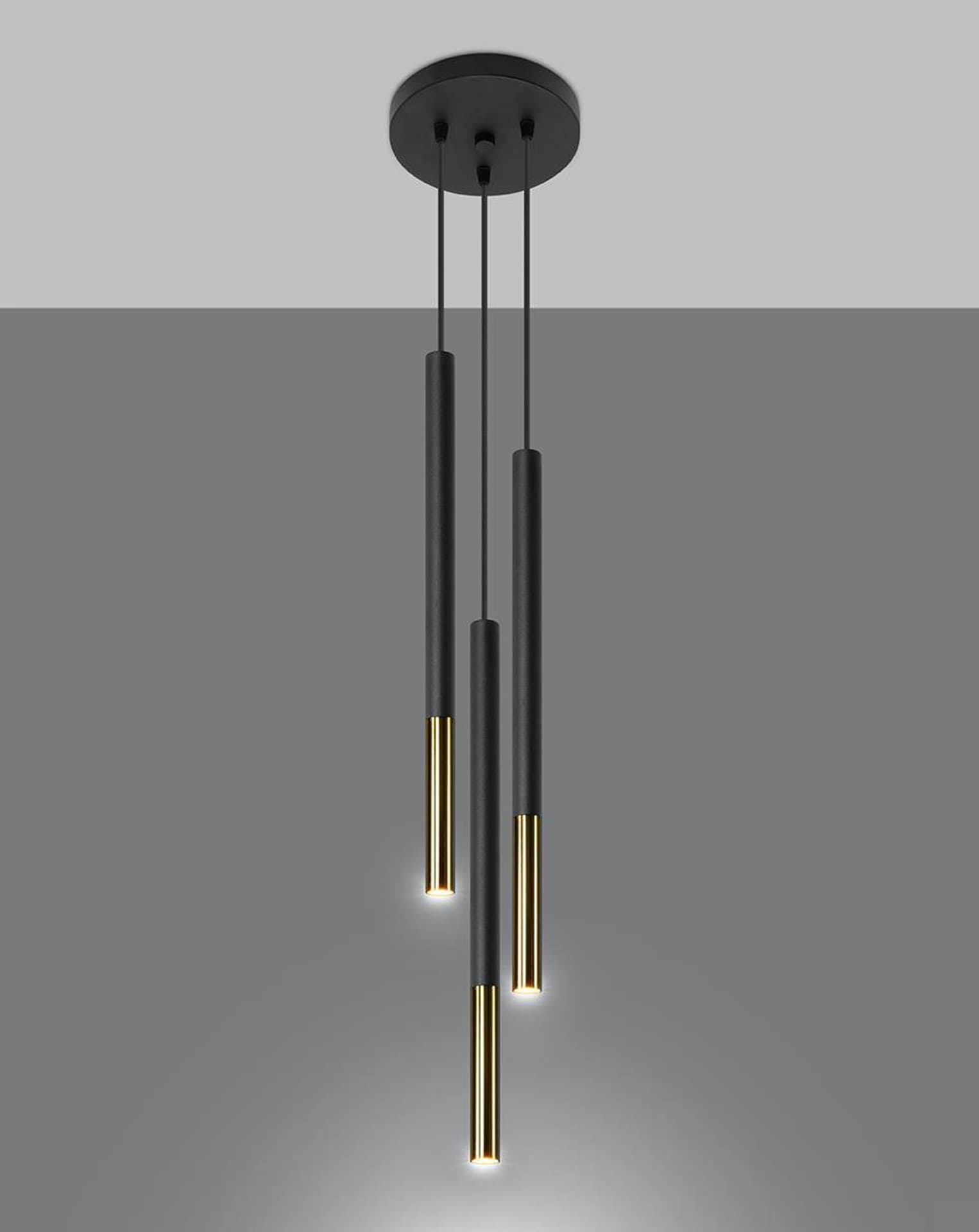 

Lampa wisząca MOZAICA 3P czarny/złoto