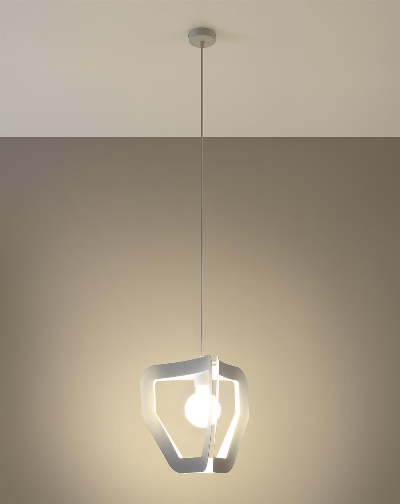 

Lampa wisząca TRES biała