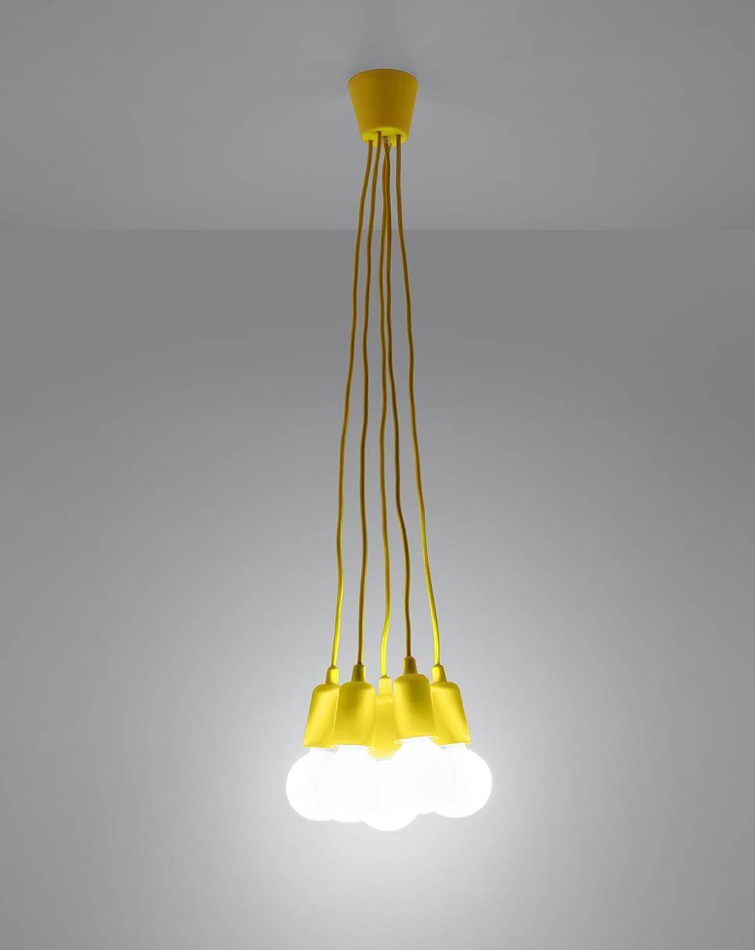 

Lampa wisząca DIEGO 5 żółta