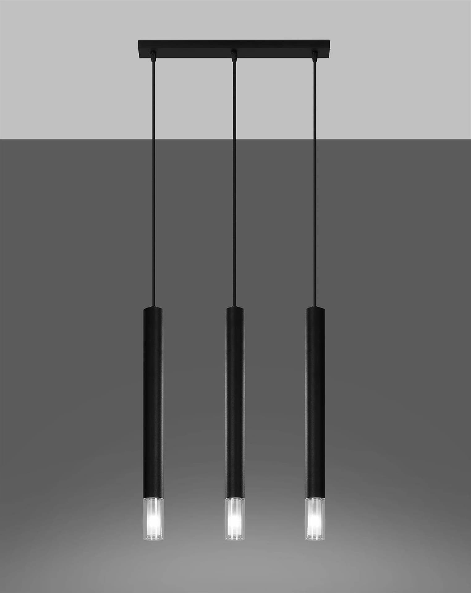 

Lampa wisząca WEZYR 3 czarna