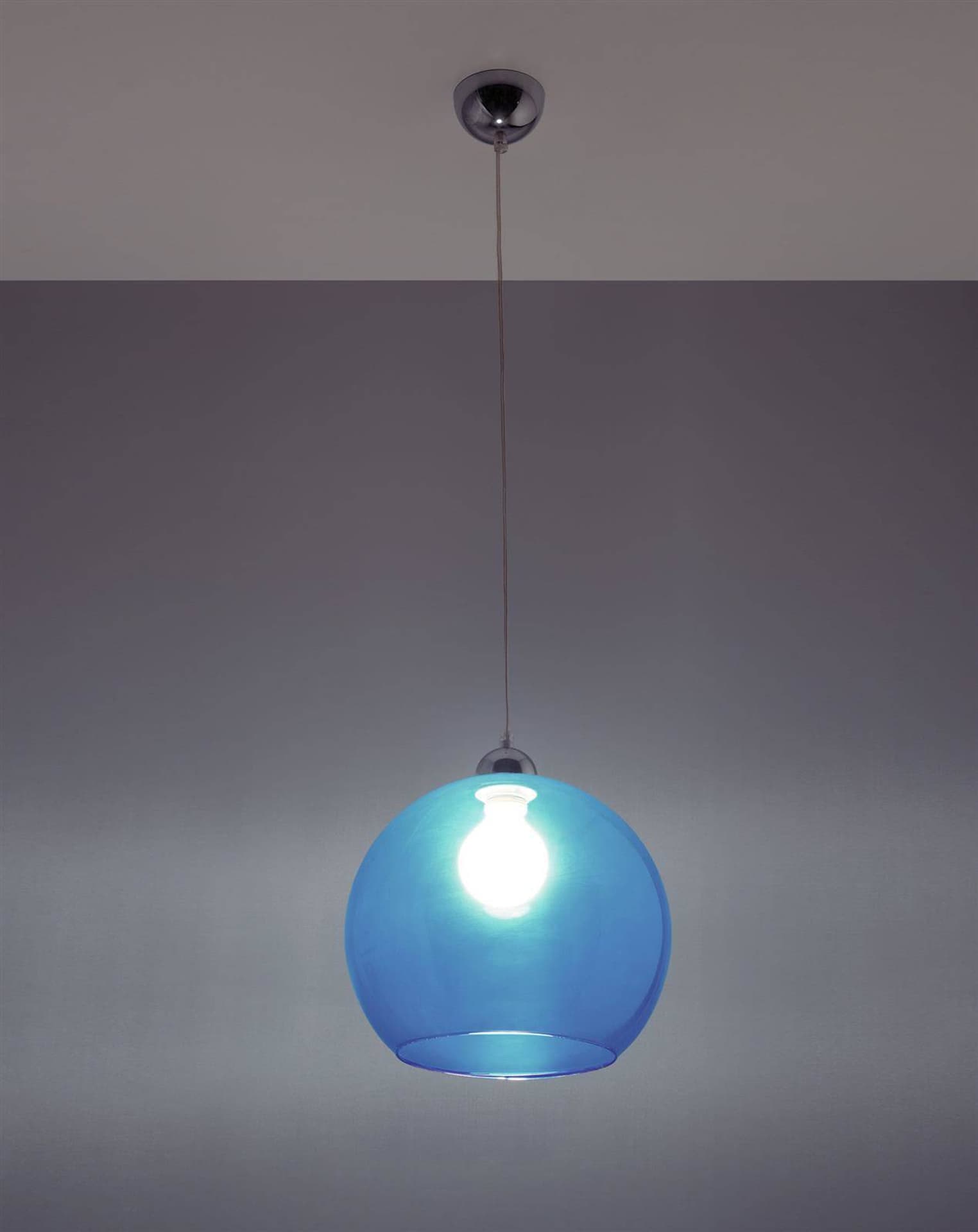

Lampa wisząca BALL błękitna