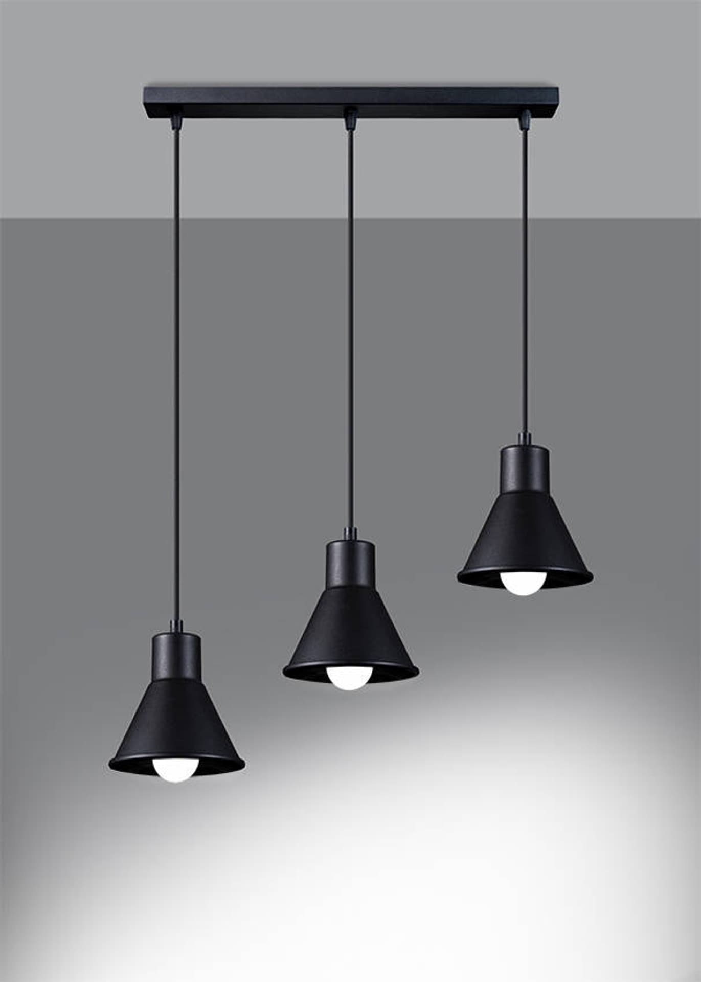 

Lampa wisząca TALEJA 3 czarna [E27]