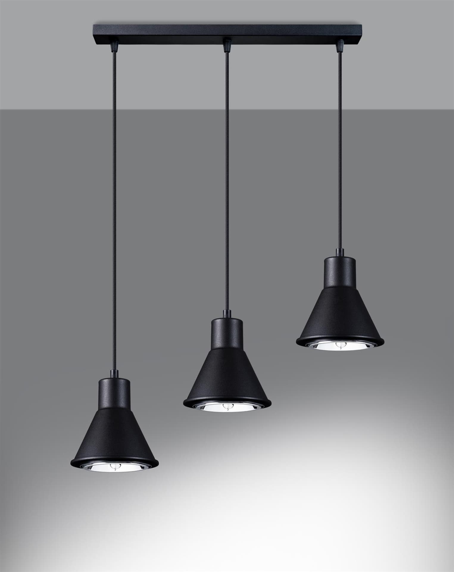 

Lampa wisząca TAZILA 3 czarna [ES111]