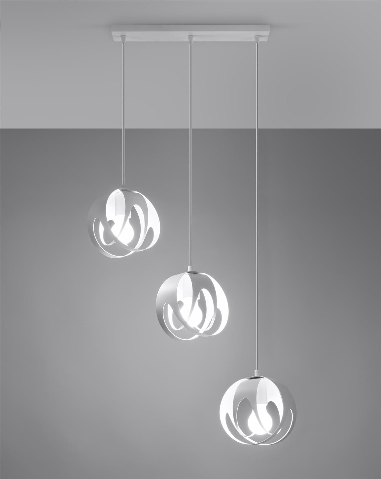 

Lampa wisząca TULOS 3L biała