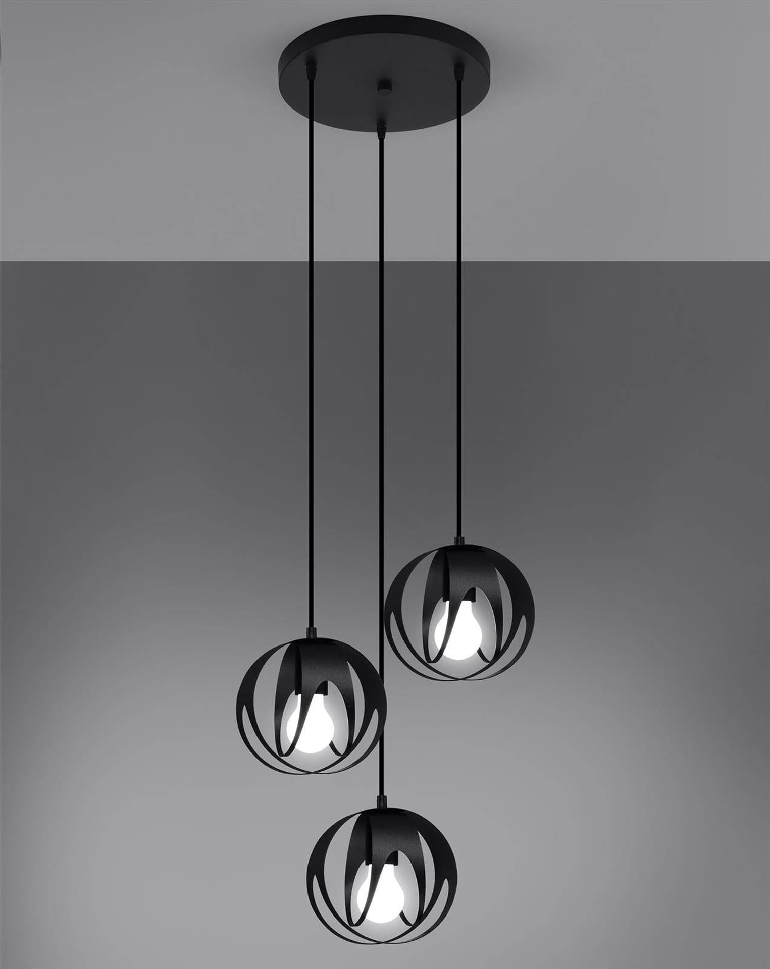 

Lampa wisząca TULOS 3P czarna