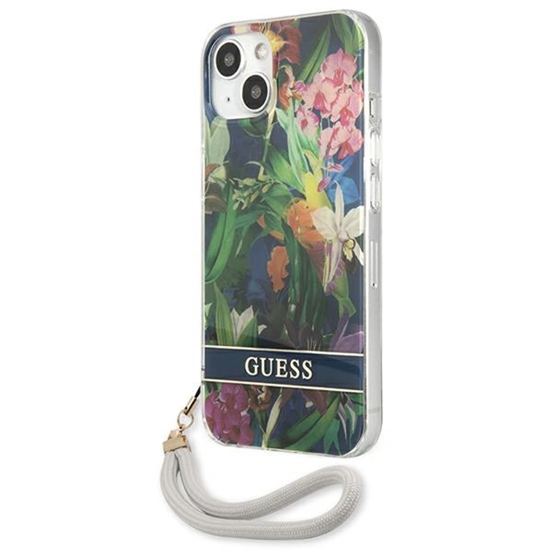 

Guess GUHCP13MHFLSB iPhone 13 6,1" niebieski/blue hardcase Flower Strap