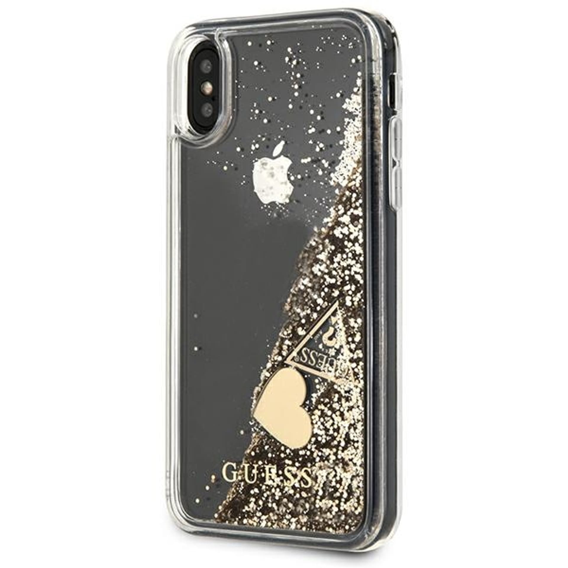 

Guess GUOHCPXGLHFLGO iPhone X/Xs gold/złoty hard case Glitter Charms