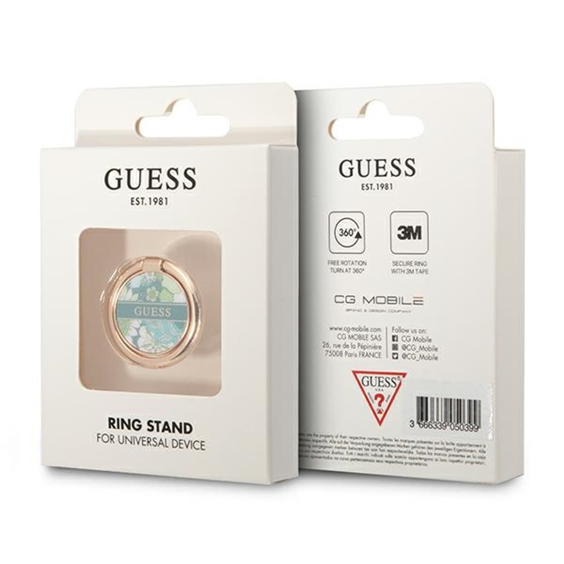 

Guess Ring Stand Flower - Magnetyczny uchwyt na palec do telefonu (Green)