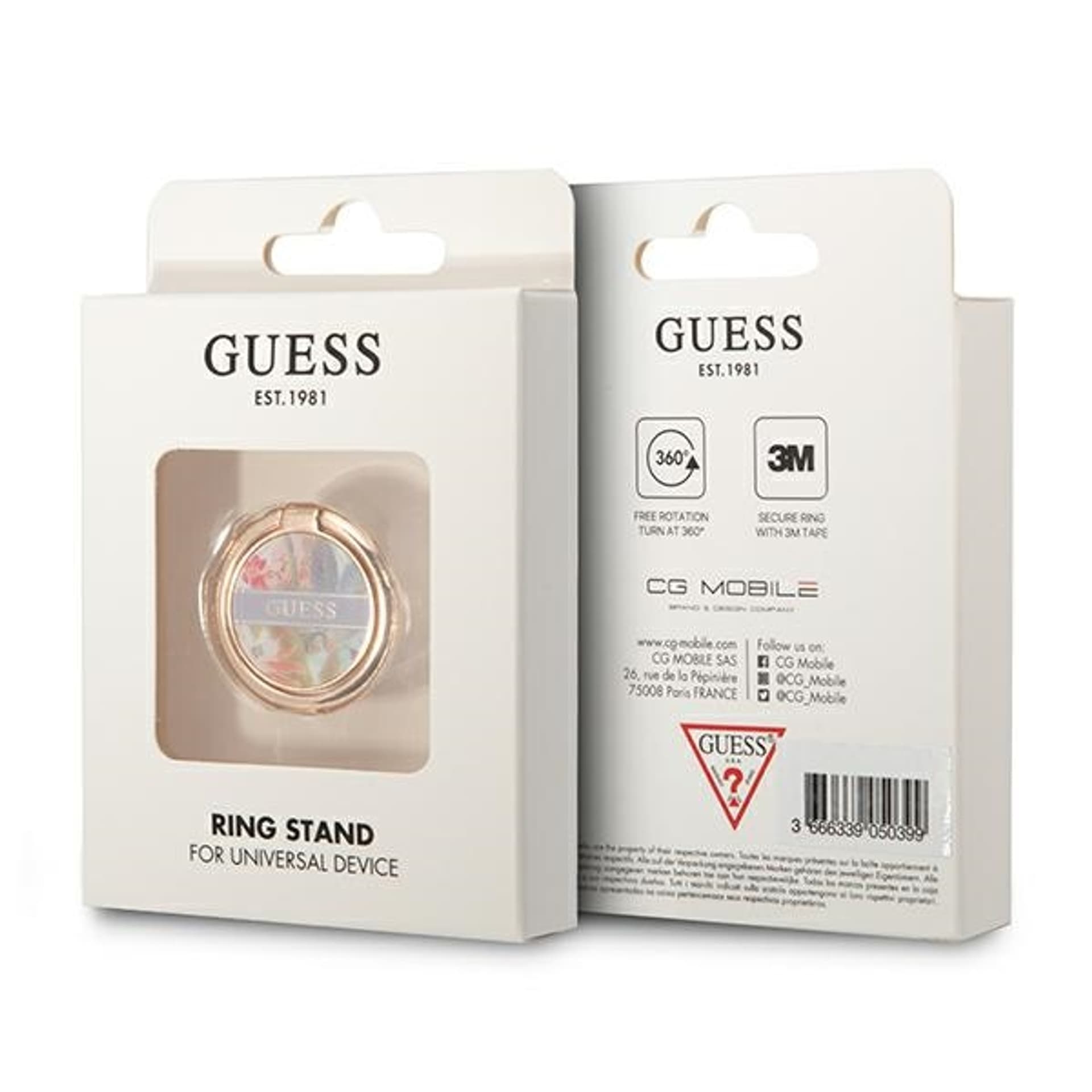 

Guess Ring Stand Flower - Magnetyczny uchwyt na palec do telefonu (Purple)