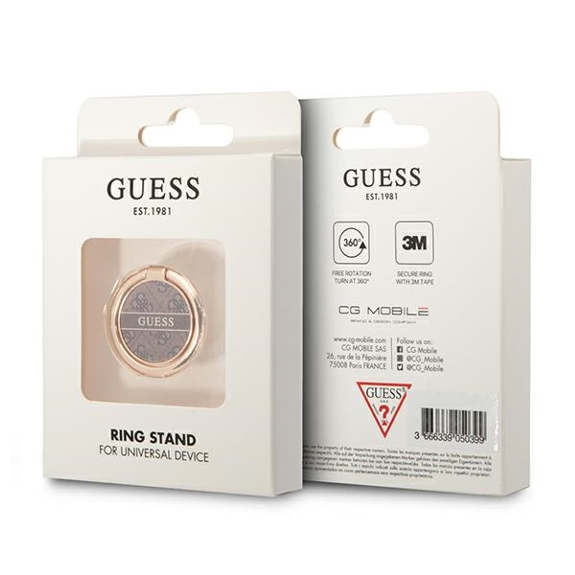 

Guess Ring Stand 4G - Magnetyczny uchwyt na palec do telefonu (Brown)