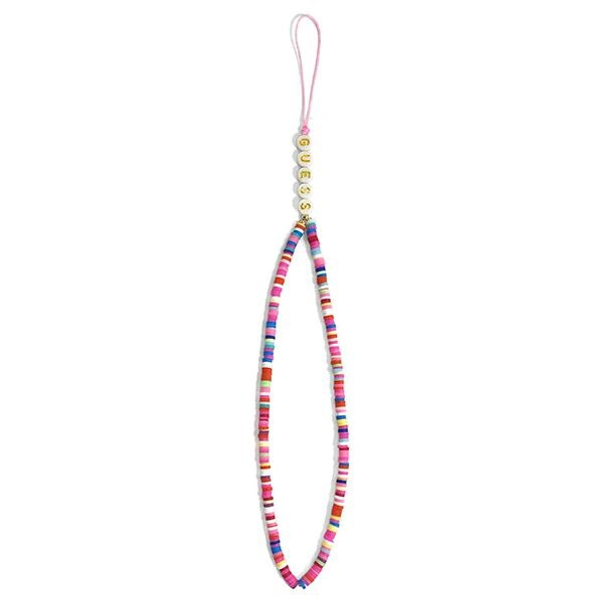 

Guess zawieszka GUSTGMPP Phone Strap wielokolorowy różowy/multicolor pink Heishi Beads
