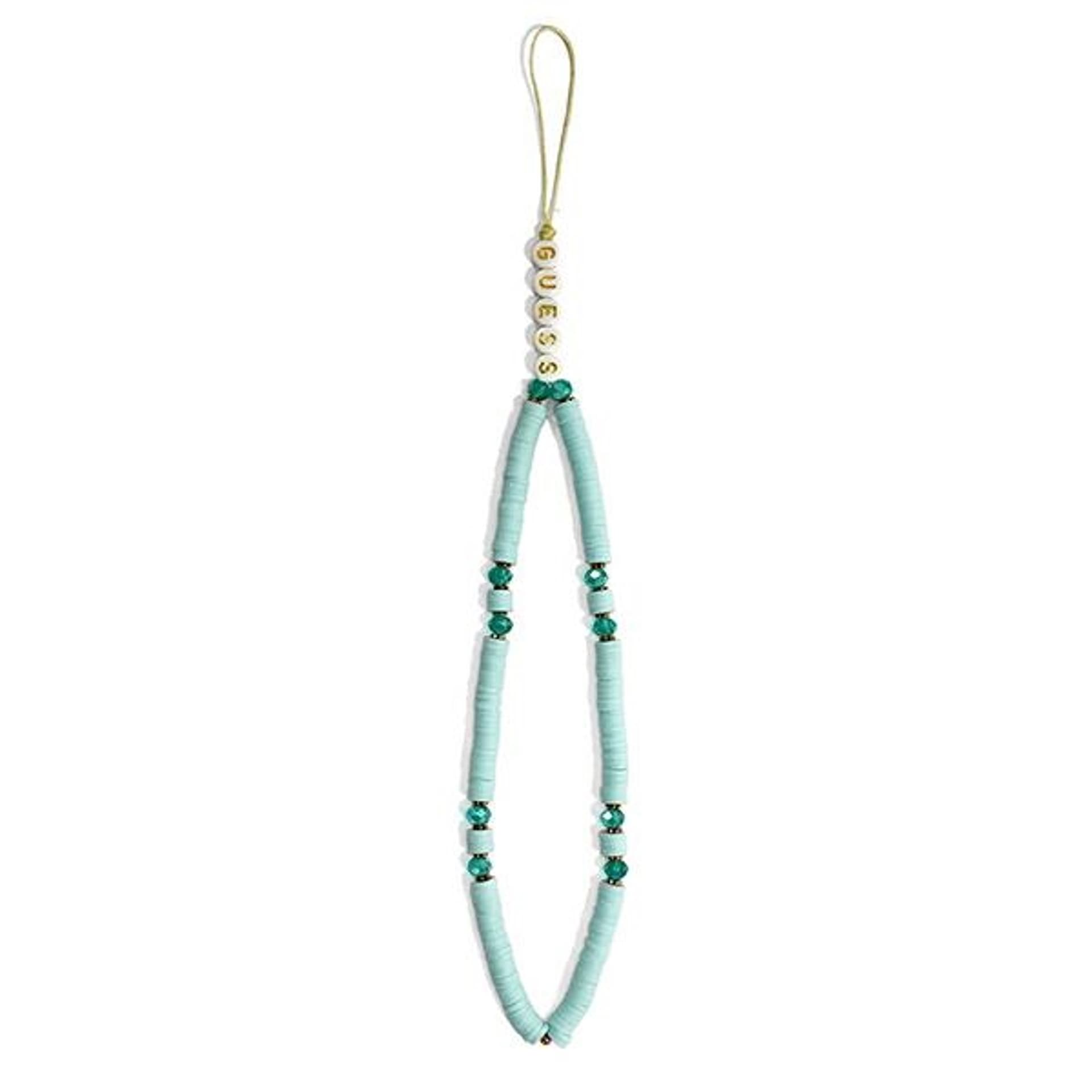 

Guess zawieszka GUSTPEARP Phone Strap niebieski/blue Heishi Beads