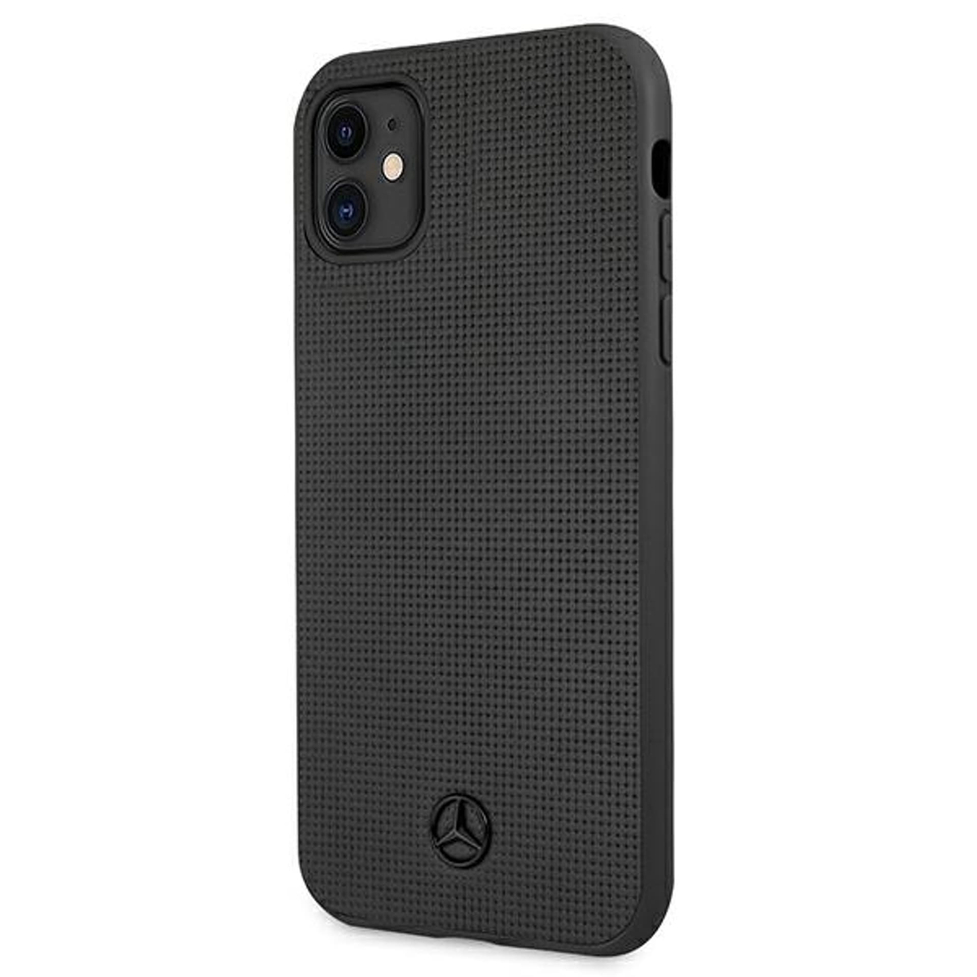 

Mercedes MEHCN61MBLBK iPhone 11 czarny/black hardcase Leather Meshed Metal Logo