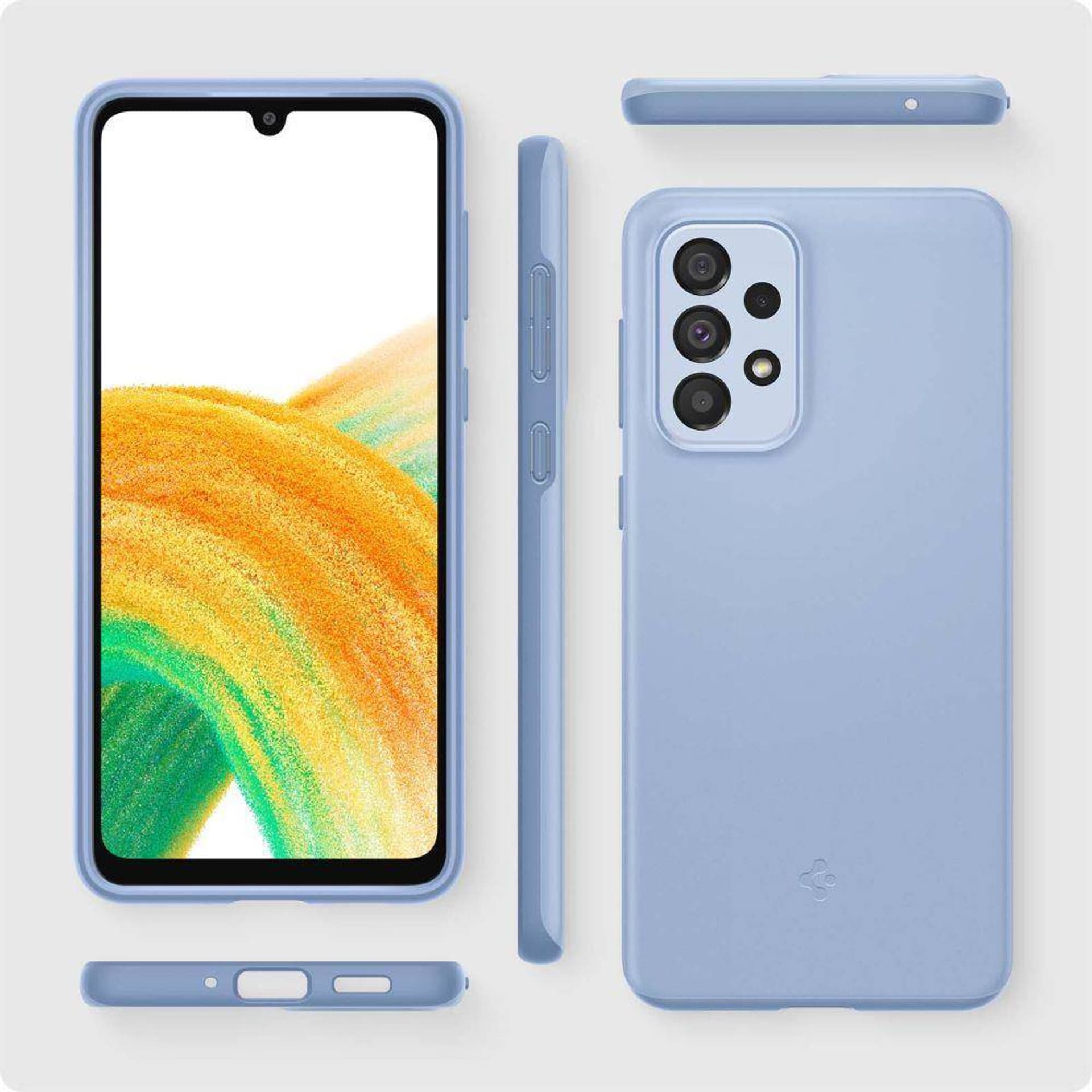 

Etui SAMSUNG GALAXY A33 5G Spigen Thin Fit Cream niebieskie