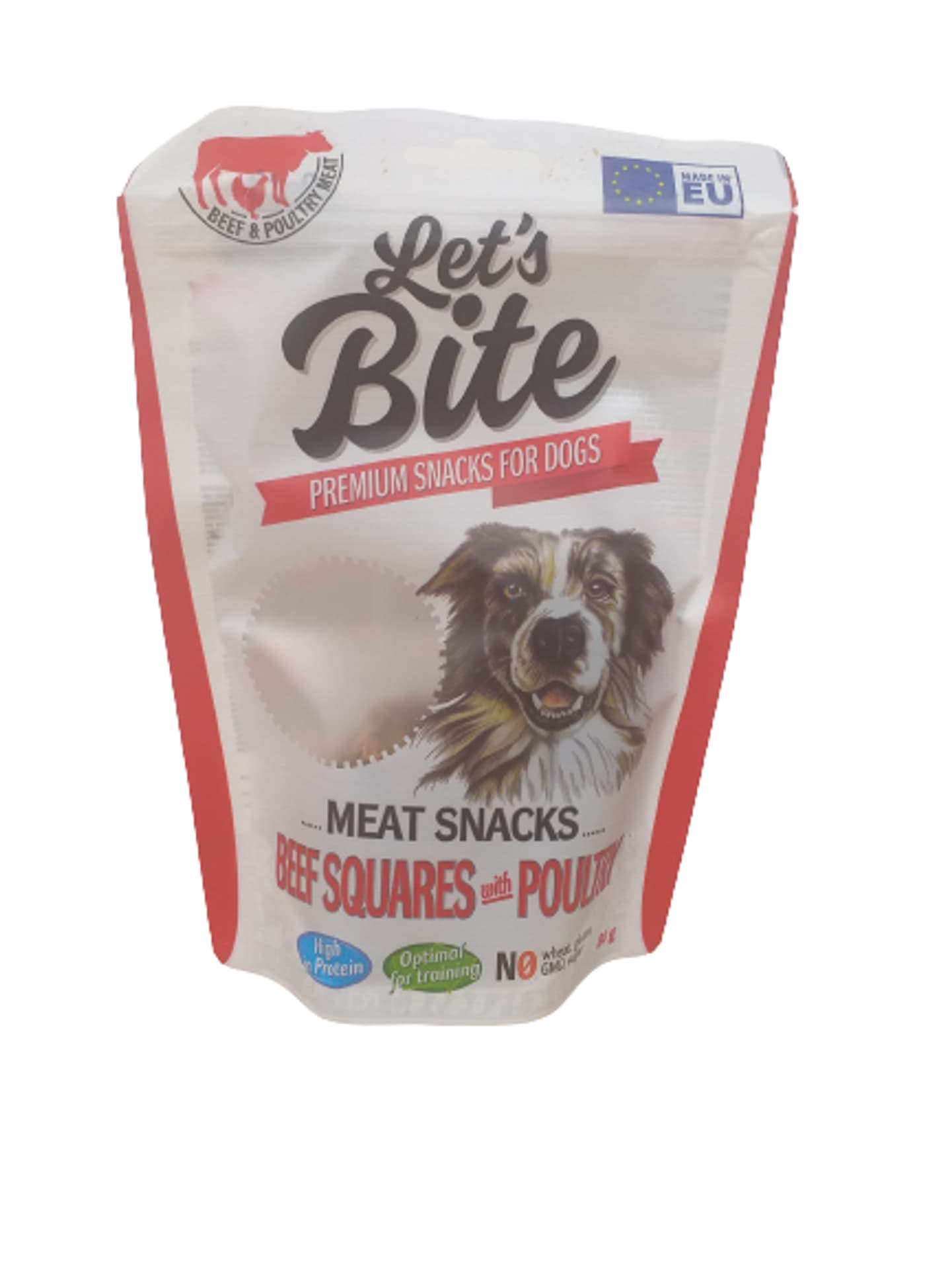 

Let's Bite Meat Snack Beef Squares with Poultry 80g