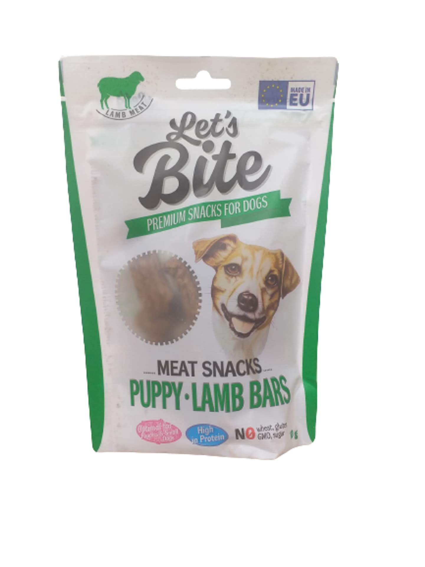 

Let's Bite Meat Snacks Puppy Lamb Bars 80g