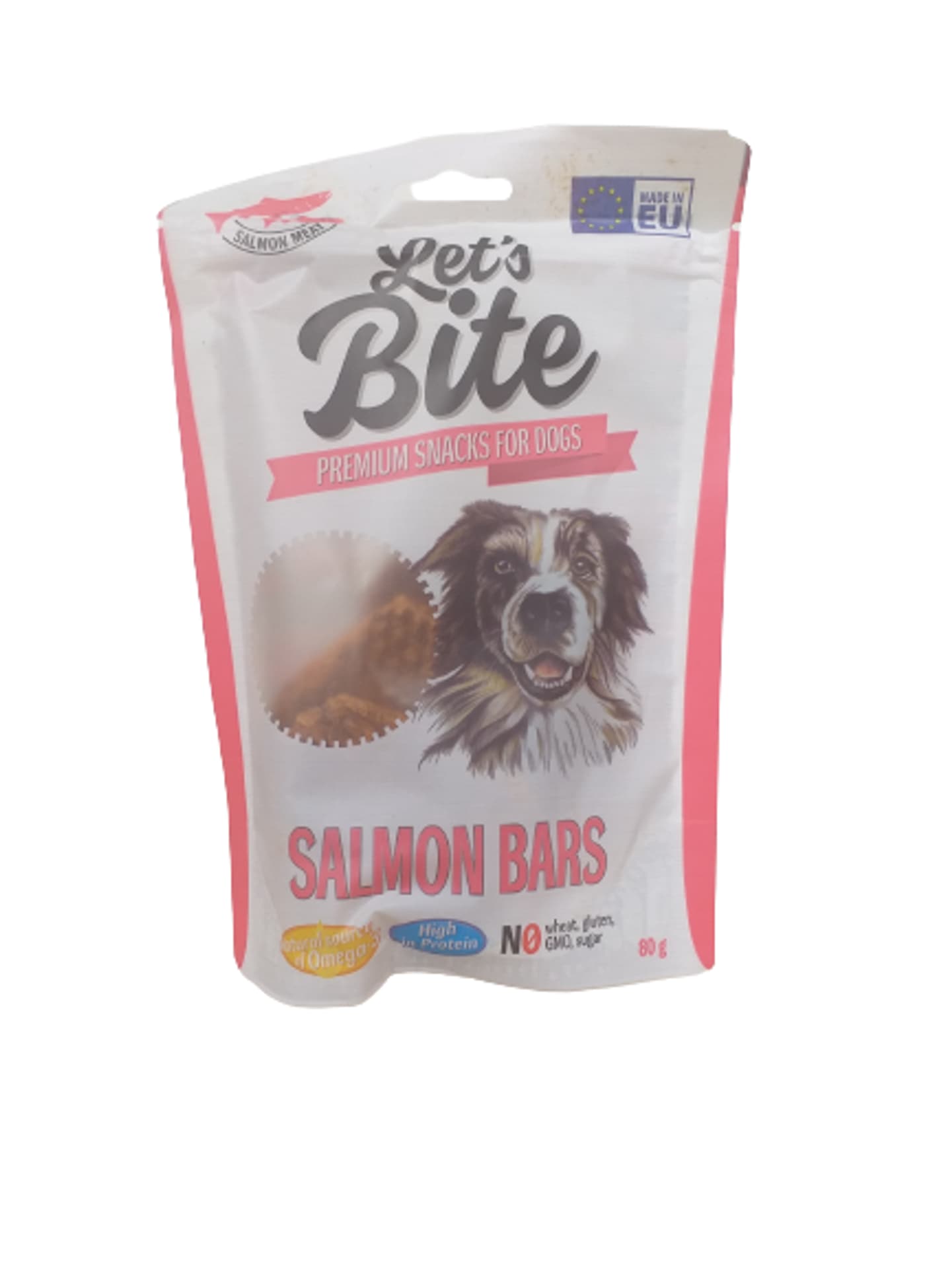 

Let's Bite Meat Snacks Salmon Bars 80g