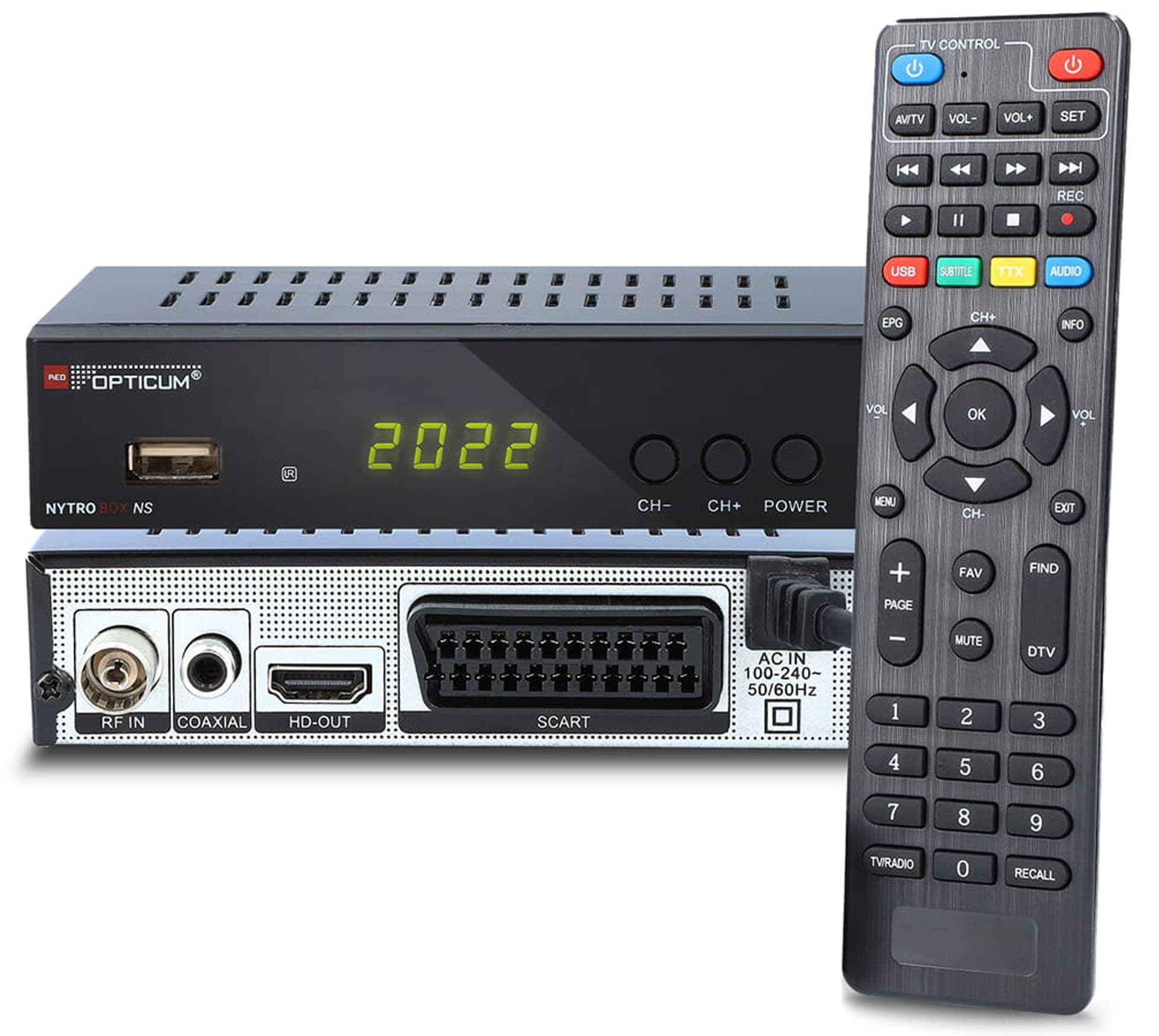 

Tuner DVB-T2 + C Opticum Nytrobox NS H.265