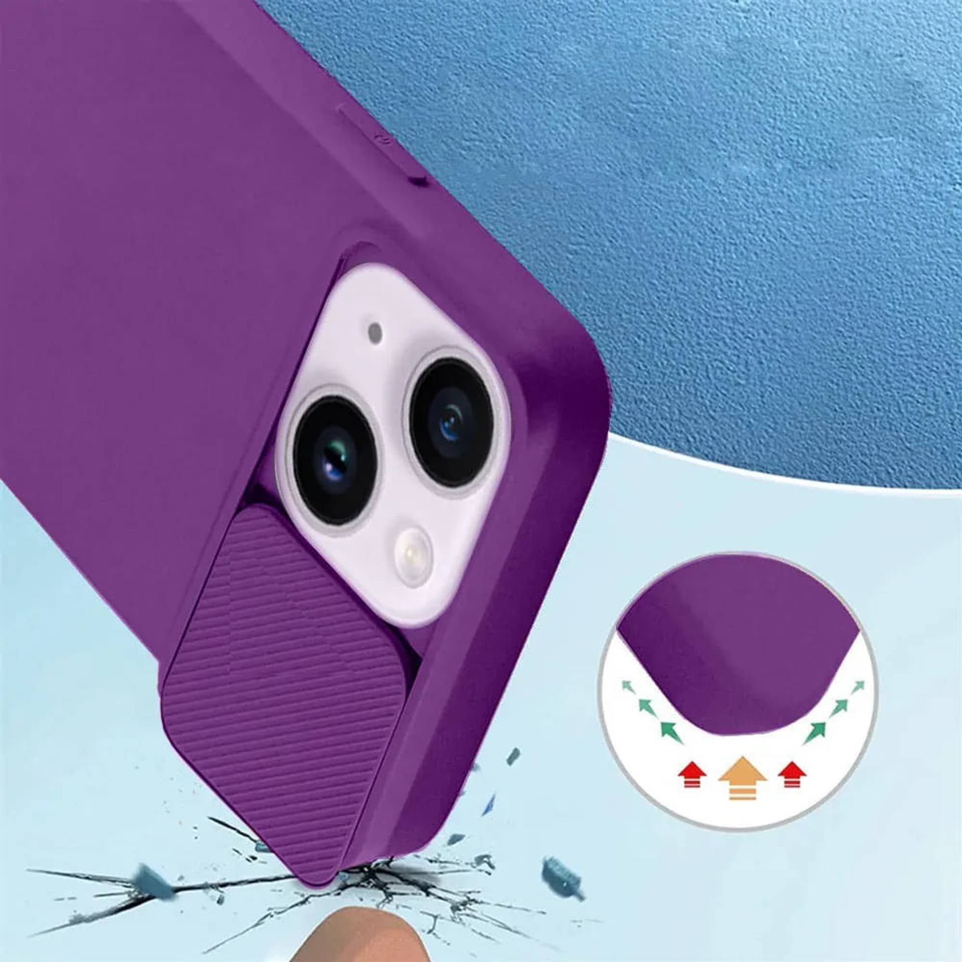 

Etui SAMSUNG GALAXY A32 4G / LTE Silikonowe z Osłoną na Aparat Nexeri Silicone Lens fioletowe