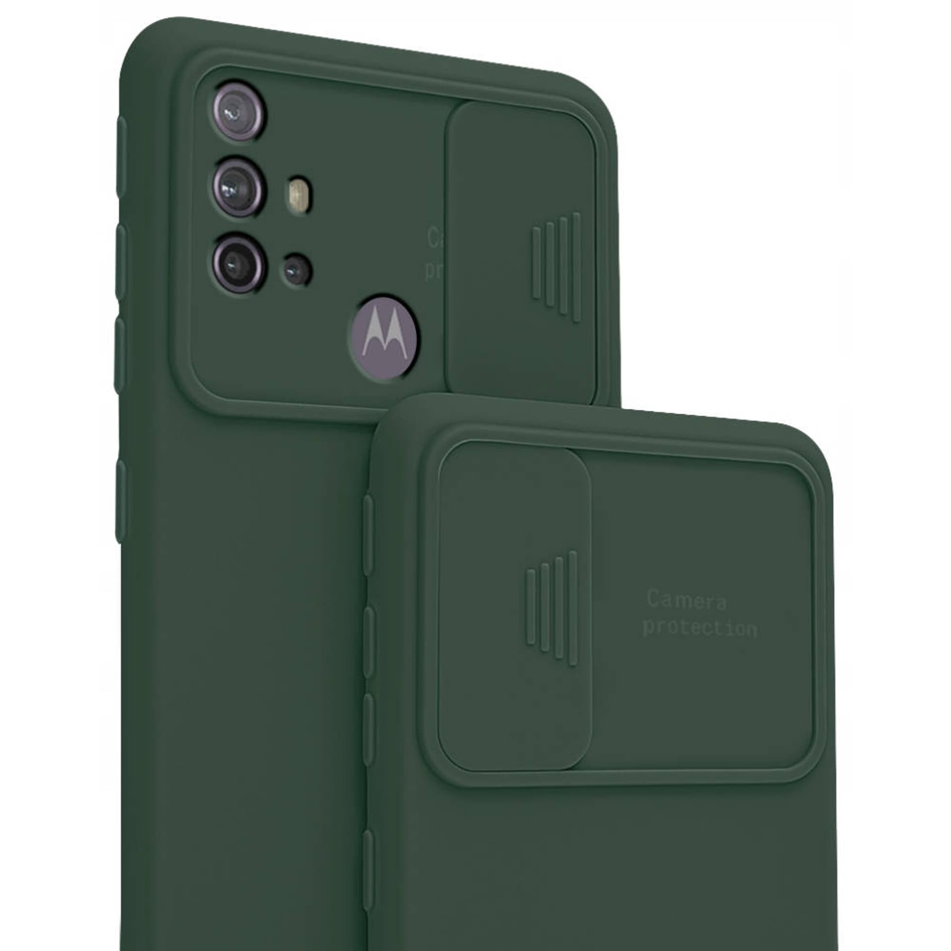 

Etui MOTOROLA MOTO G71 4G / 5G Silikonowe z Osłoną na Aparat Nexeri Silicone Lens zielone