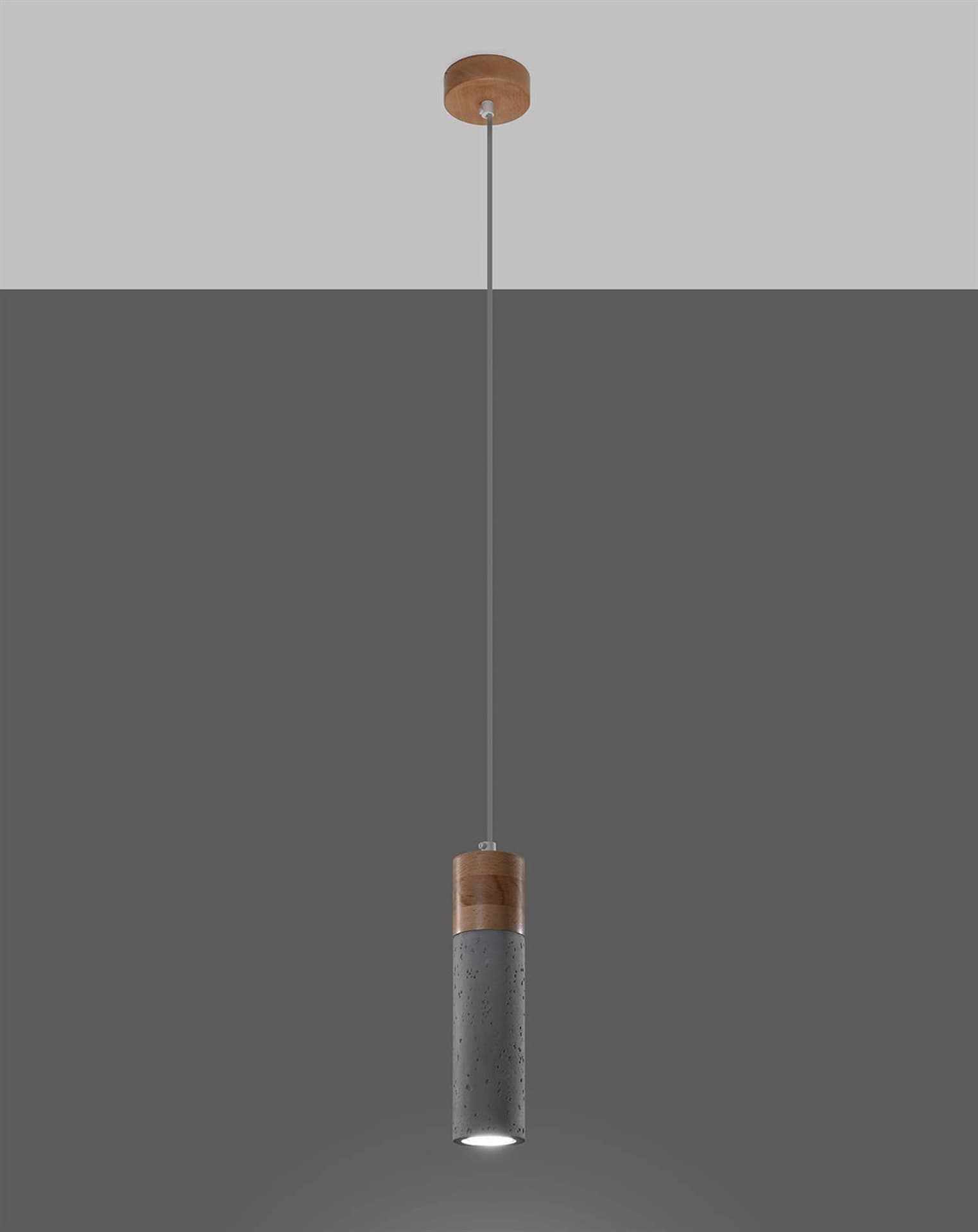 

Lampa wisząca ZANE 1 szara