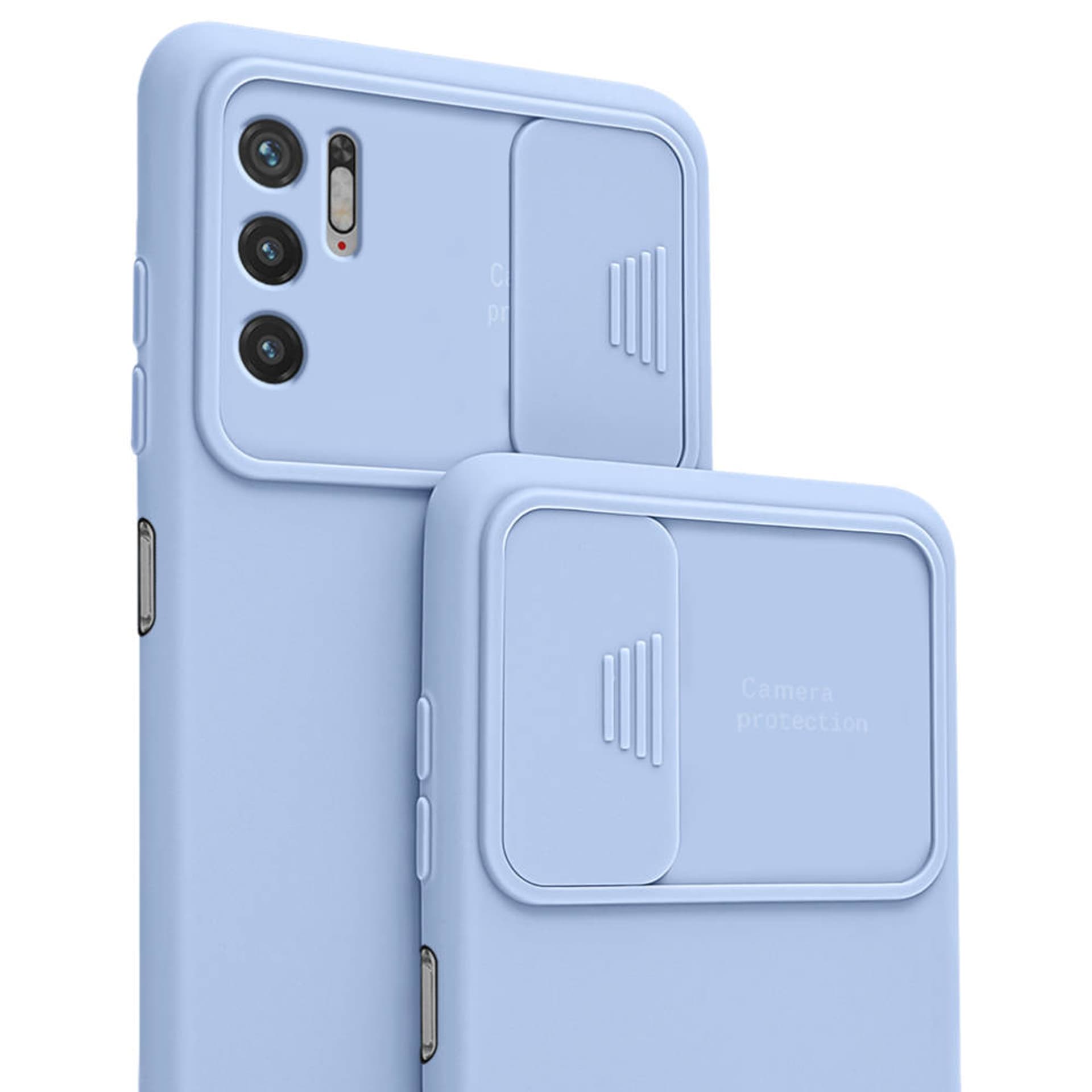 

Etui XIAOMI REDMI NOTE 11 4G / NOTE 11S Silikonowe z Osłoną na Aparat Nexeri Silicone Lens jasnoniebieskie