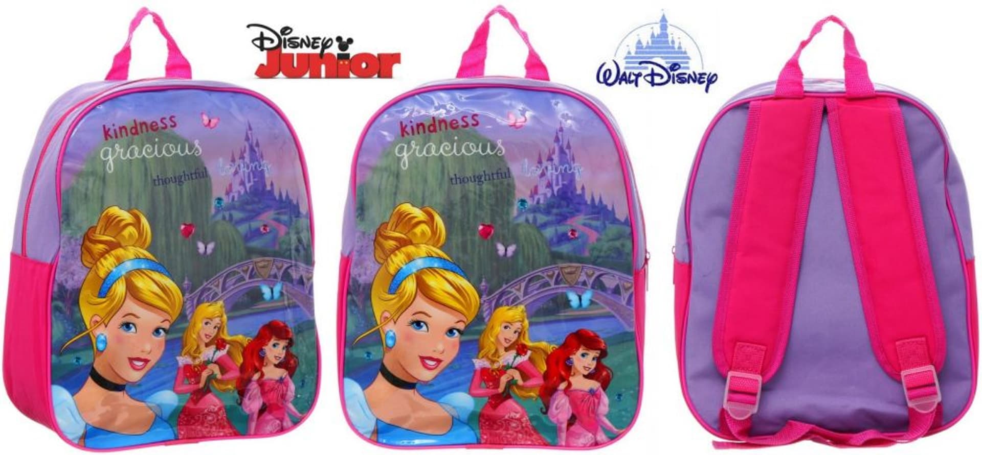 

Plecaczek plecak dziecięcy Disney Księżniczki Róż/Fiolet Kindness