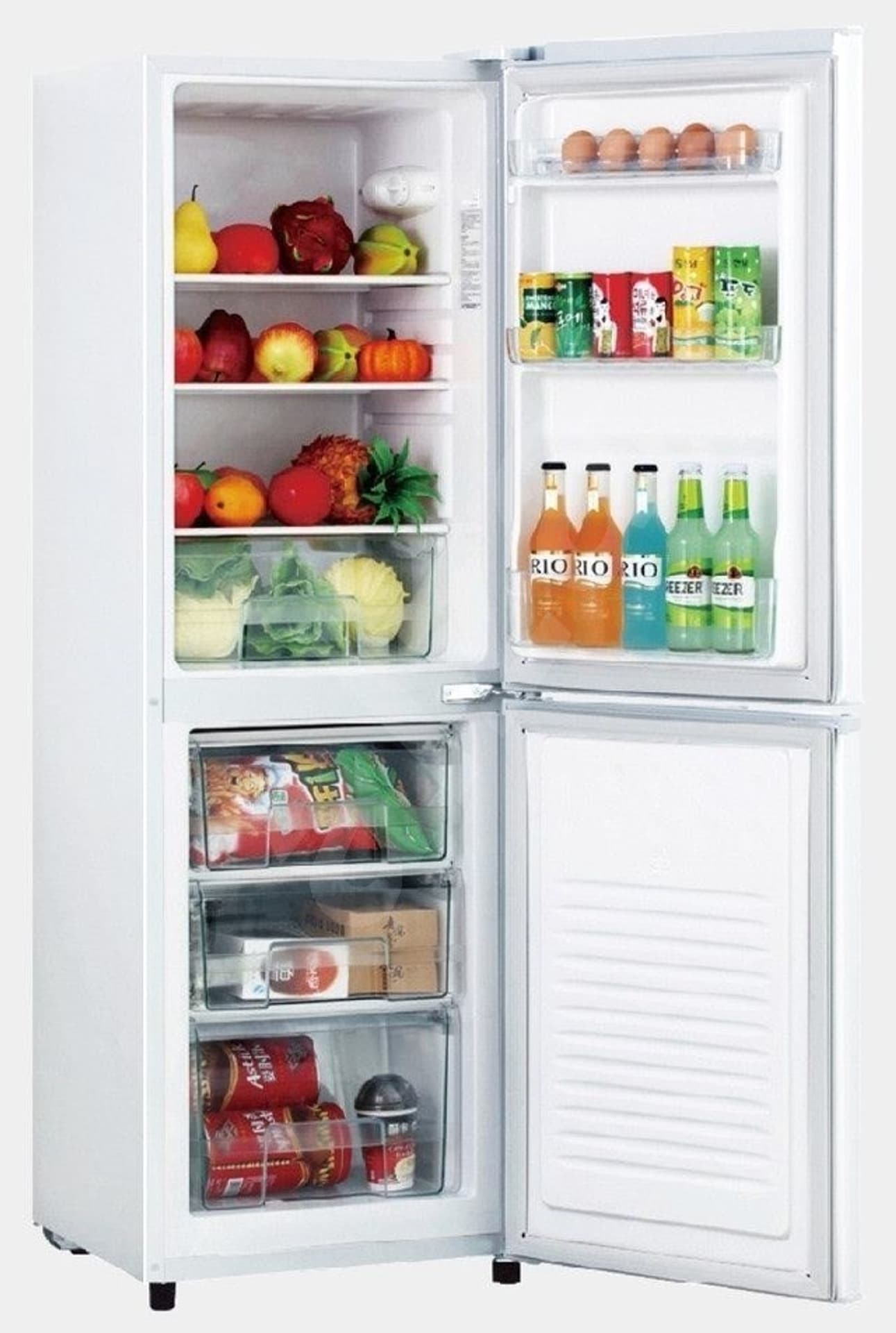 

Goddess Refrigerator GODRCD0150GW8AF Energy efficiency class F, Free standing, Combi, Height 149 cm, Fridge net capacity 96 L, F