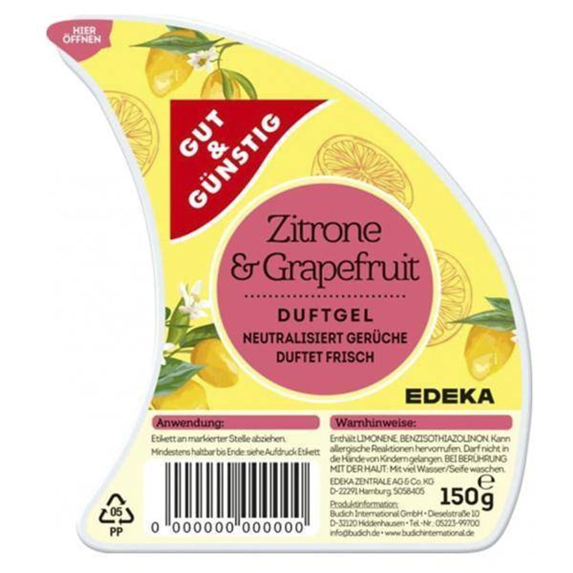 

G&G Zitrone&Grapefruit Odświeżacz Powietrza w Żelu 150 g
