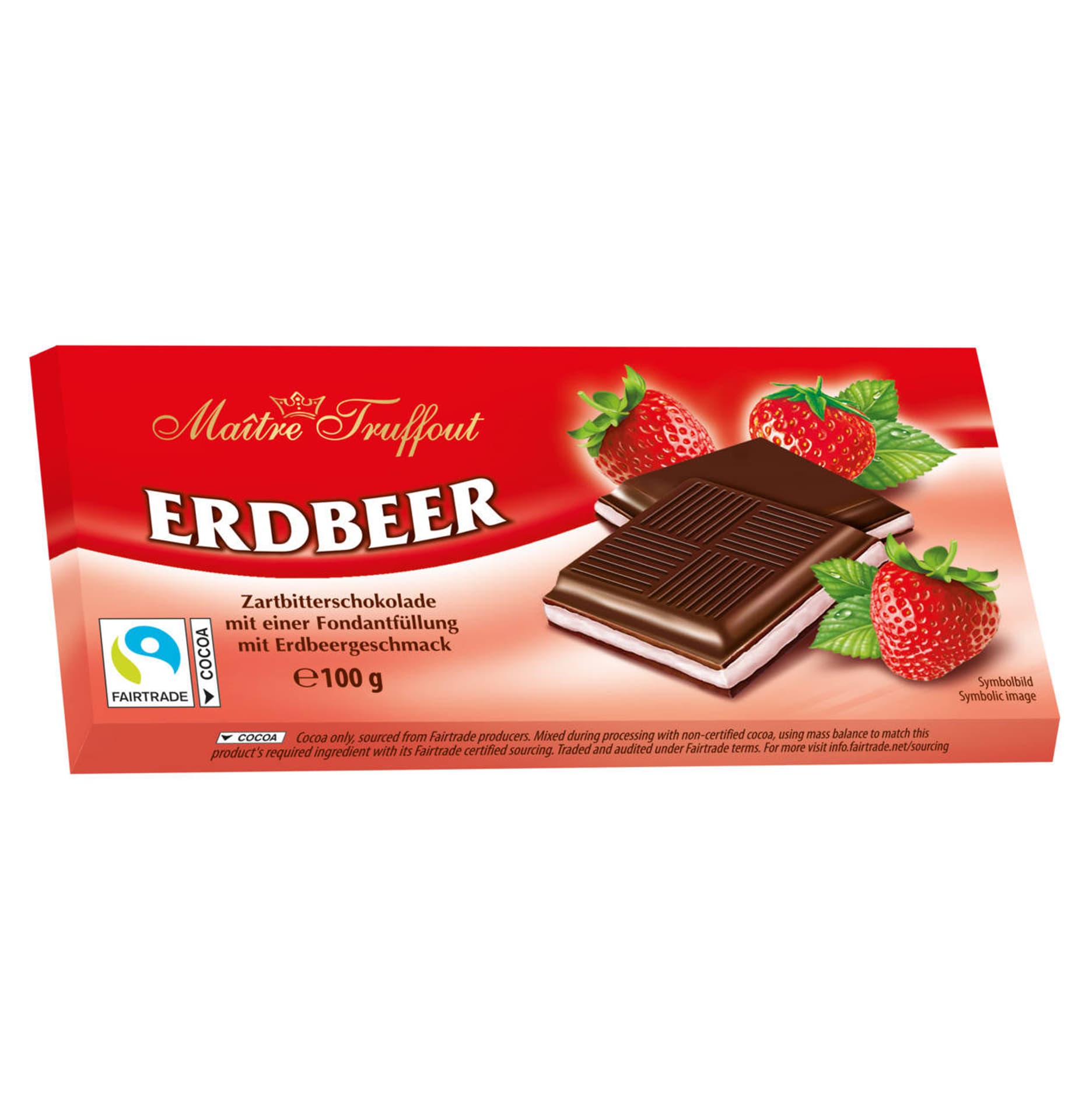 

Maitre Truffout Czekolada Nadziewana Truskawkowa 100 g